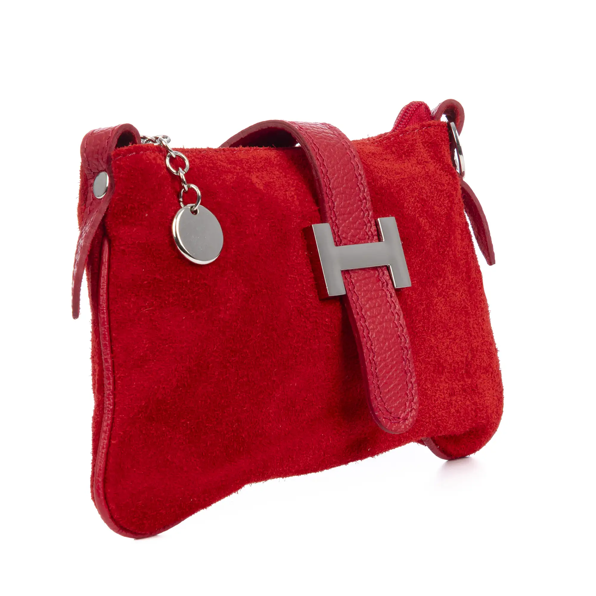 Allerona Bolso de mano Mujer.Piel auténtica Gamuza Dollaro 