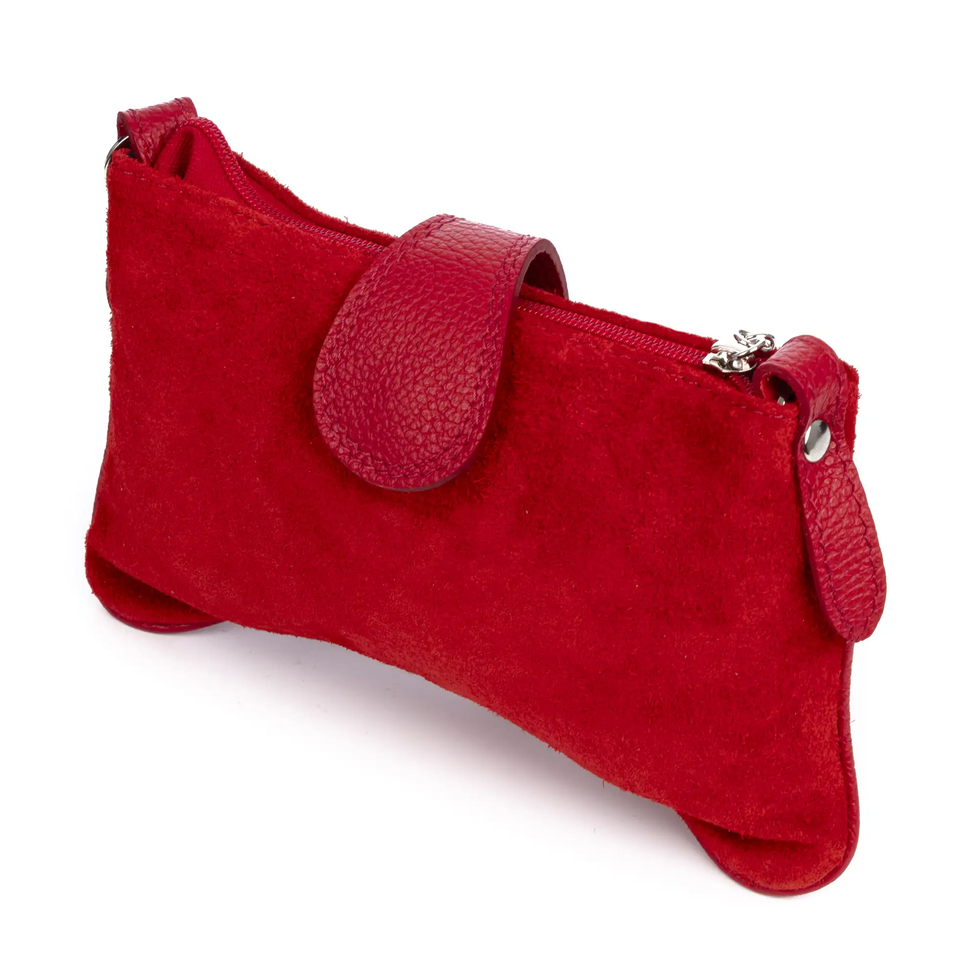 Allerona Bolso de mano Mujer.Piel auténtica Gamuza Dollaro 