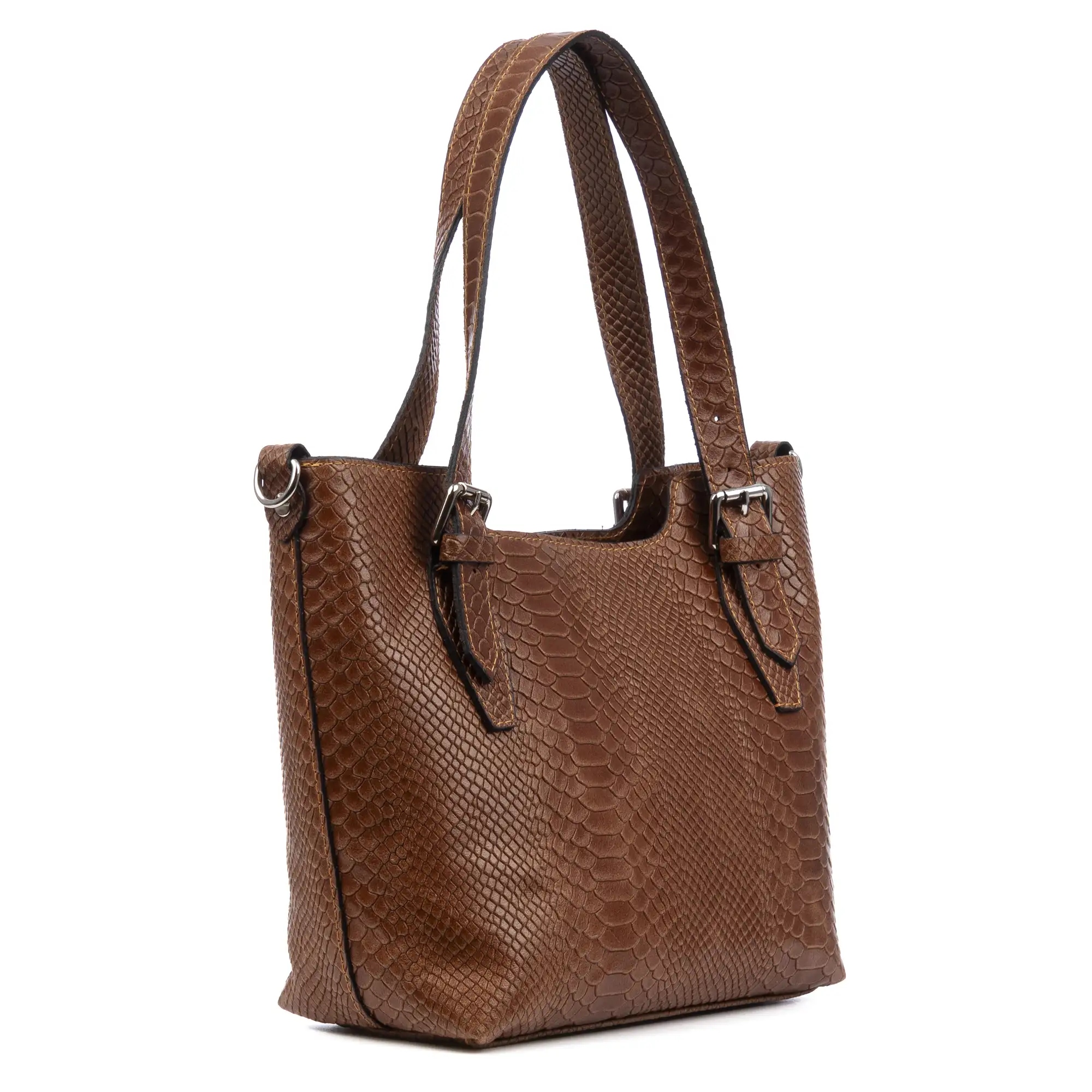 Arezzo Bolso tote Mujer.Piel auténtica Gamuza Grabado Serpiente