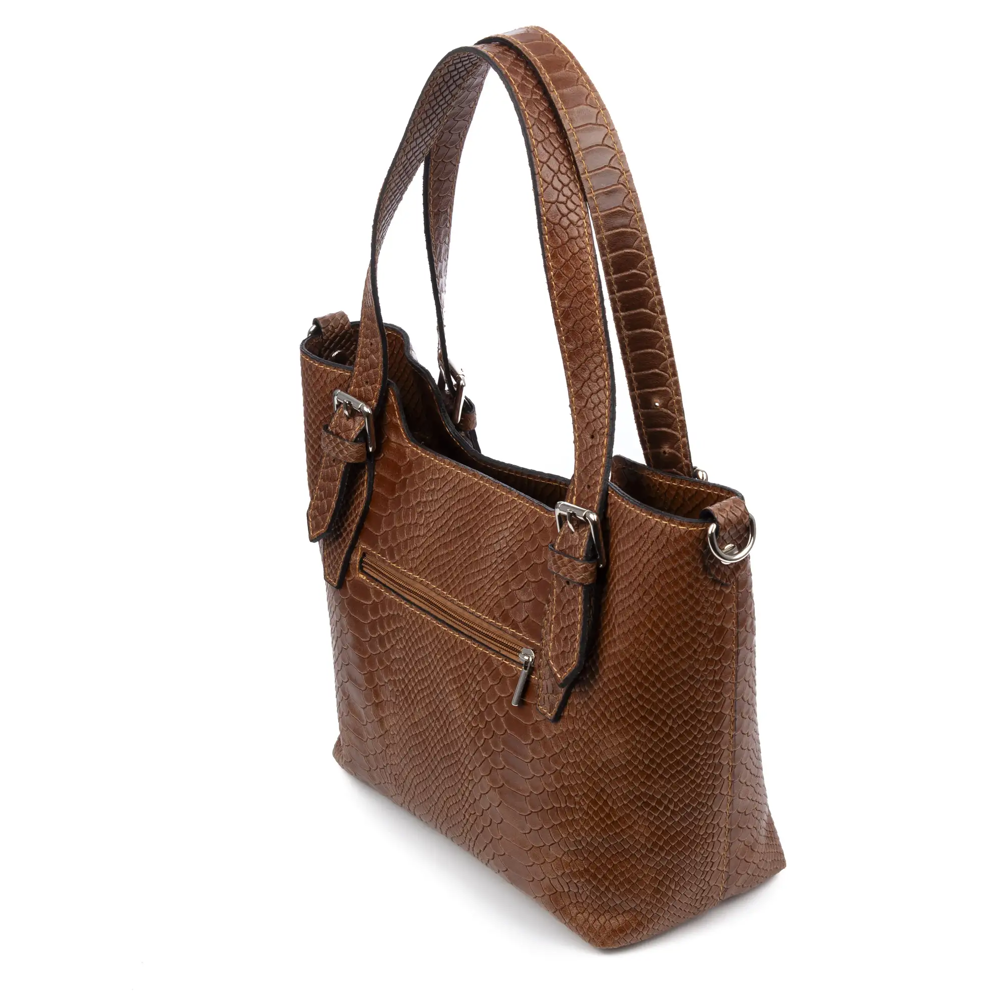 Arezzo Bolso tote Mujer.Piel auténtica Gamuza Grabado Serpiente