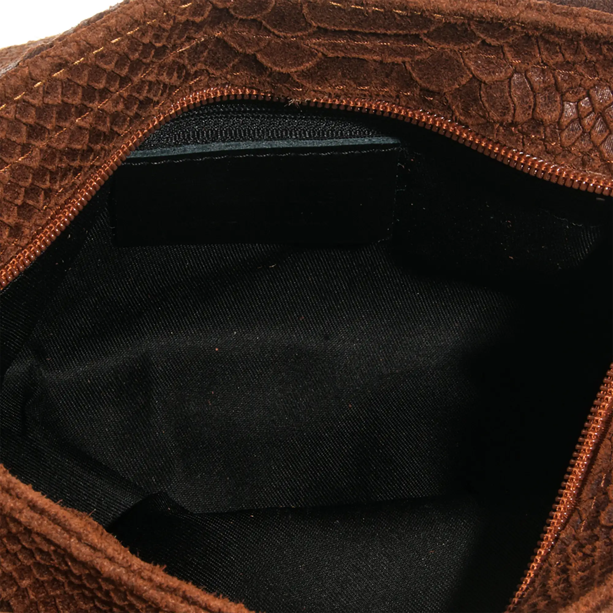 Monteriggioni Bolso bandolera Mujer.Piel auténtica Gamuza Grabado Serpiente 