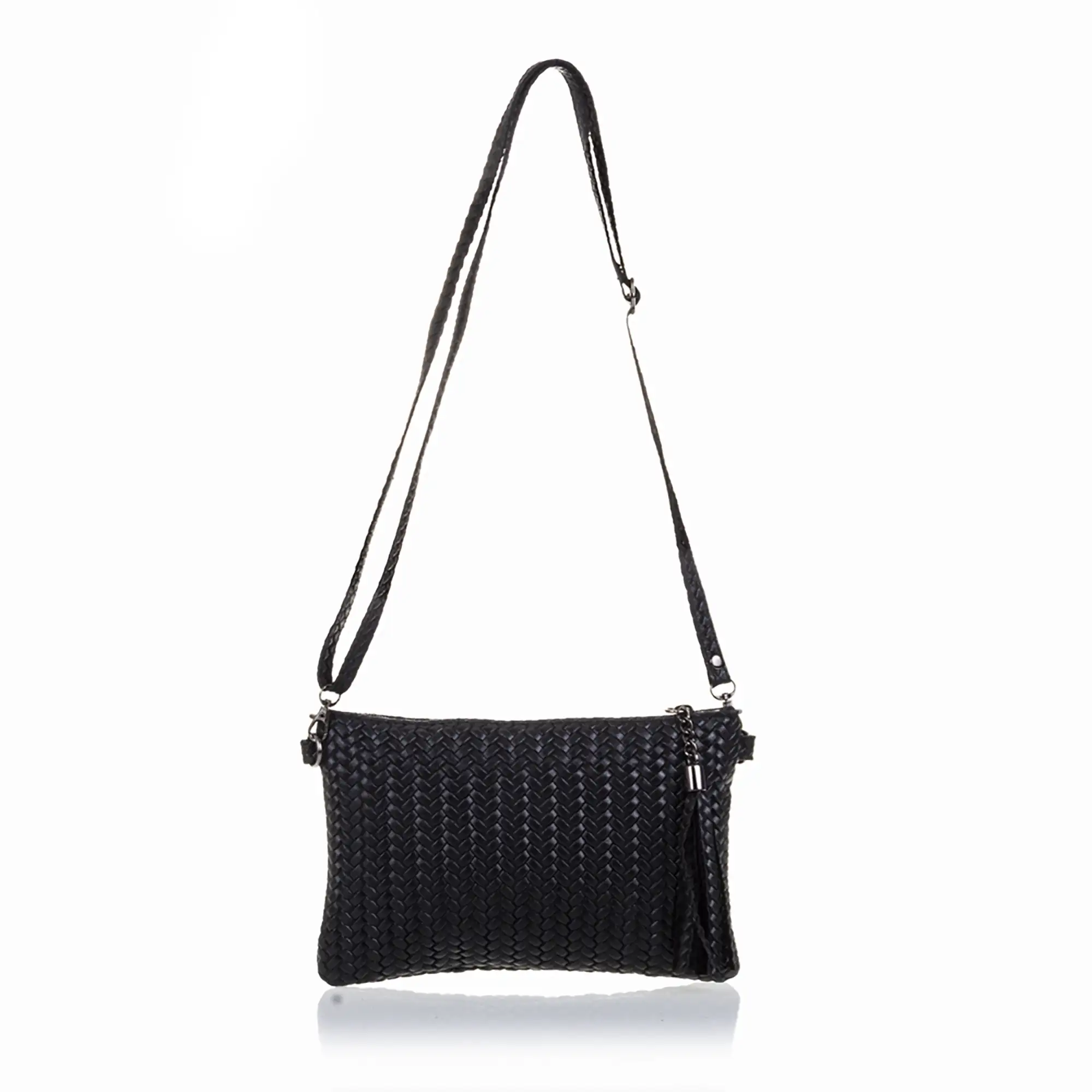 Oleggio Bolso bandolera Mujer.Piel auténtica Gamuza Grabado Espiga 