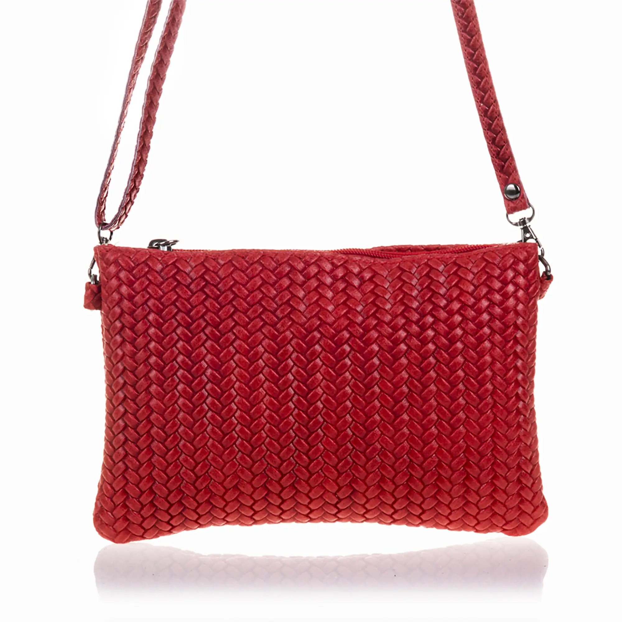 Oleggio Bolso bandolera Mujer.Piel auténtica Gamuza Grabado Espiga 