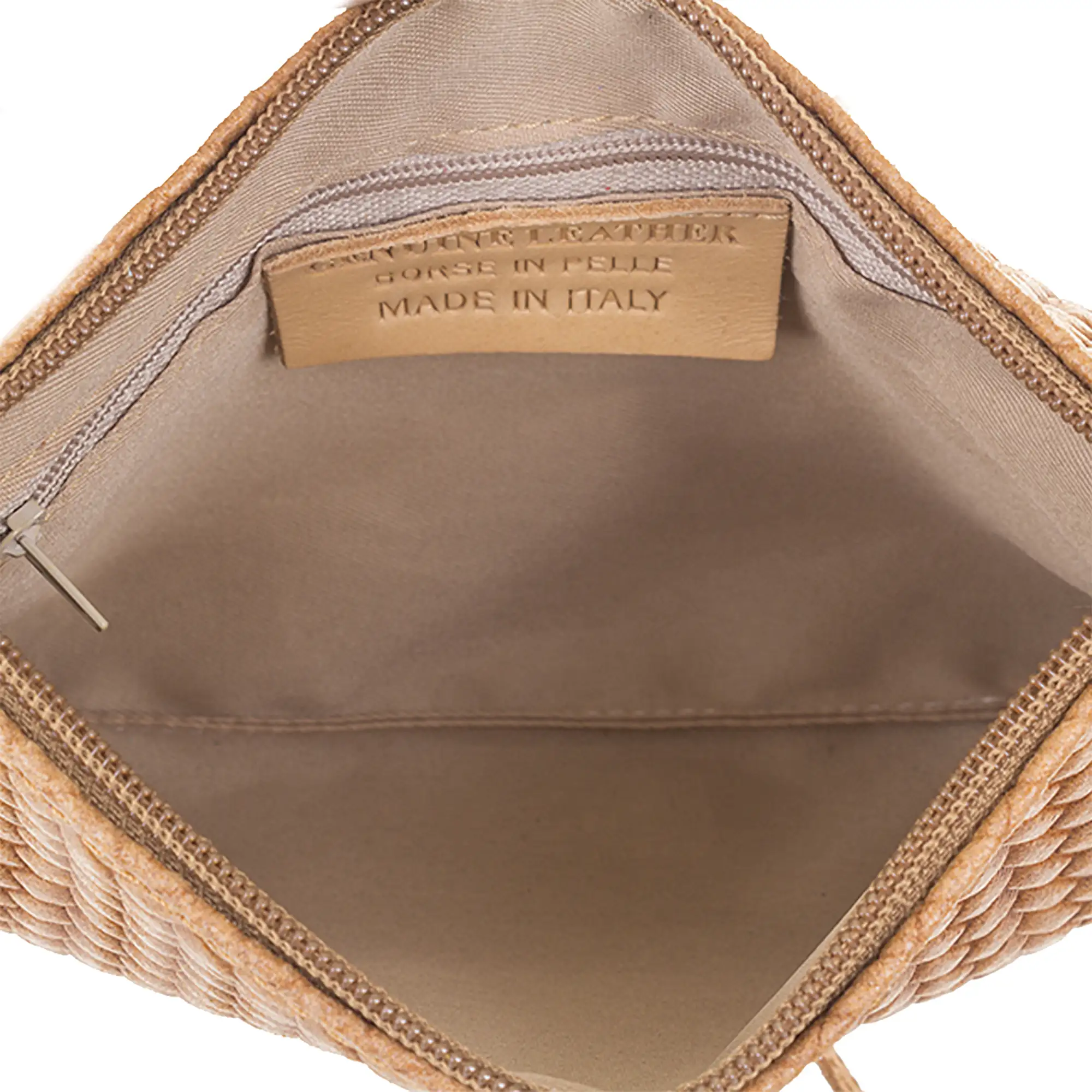 Oleggio Bolso bandolera Mujer.Piel auténtica Gamuza Grabado Espiga 