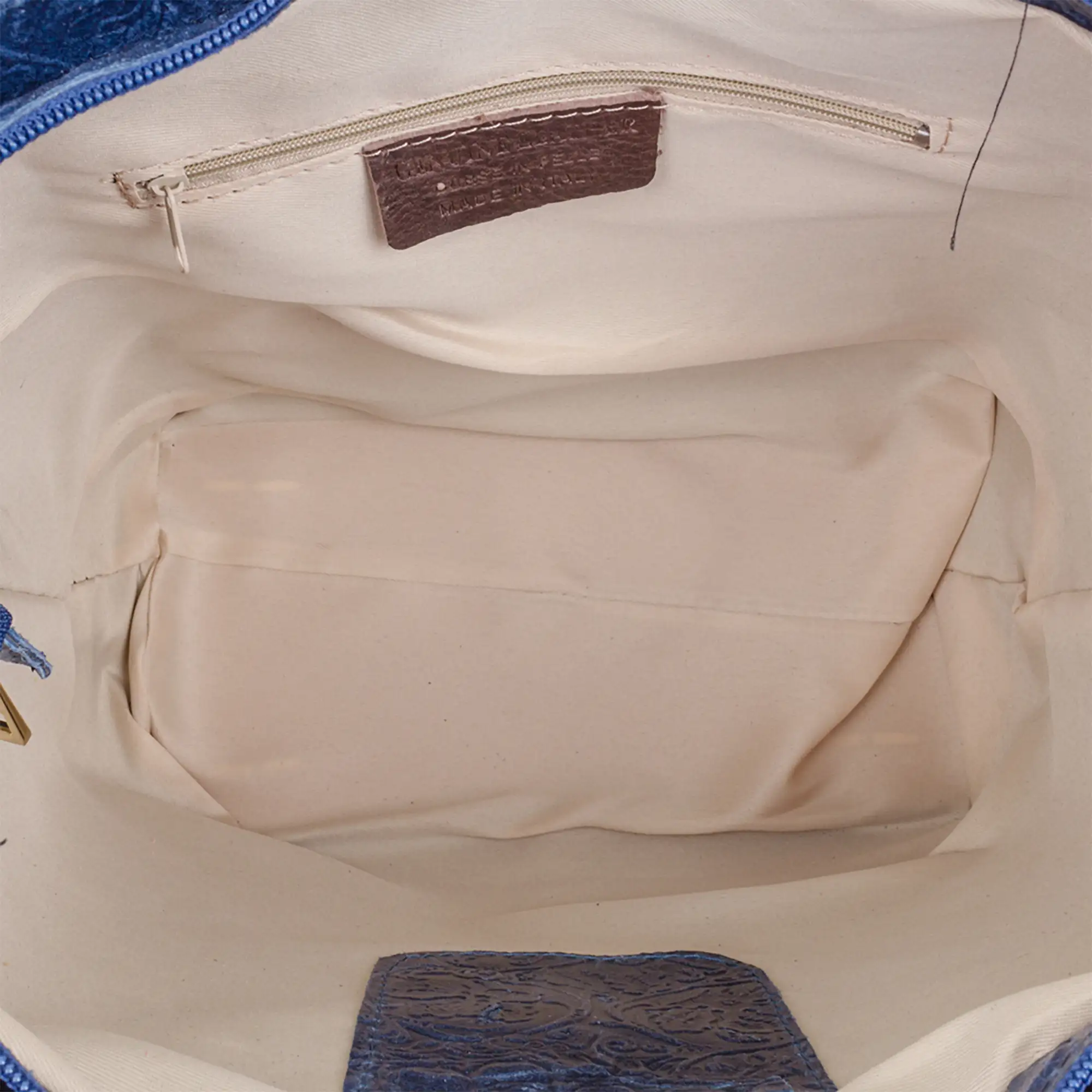 Faenza Bolso tote Mujer.Piel auténtica Gamuza Grabado Flores 