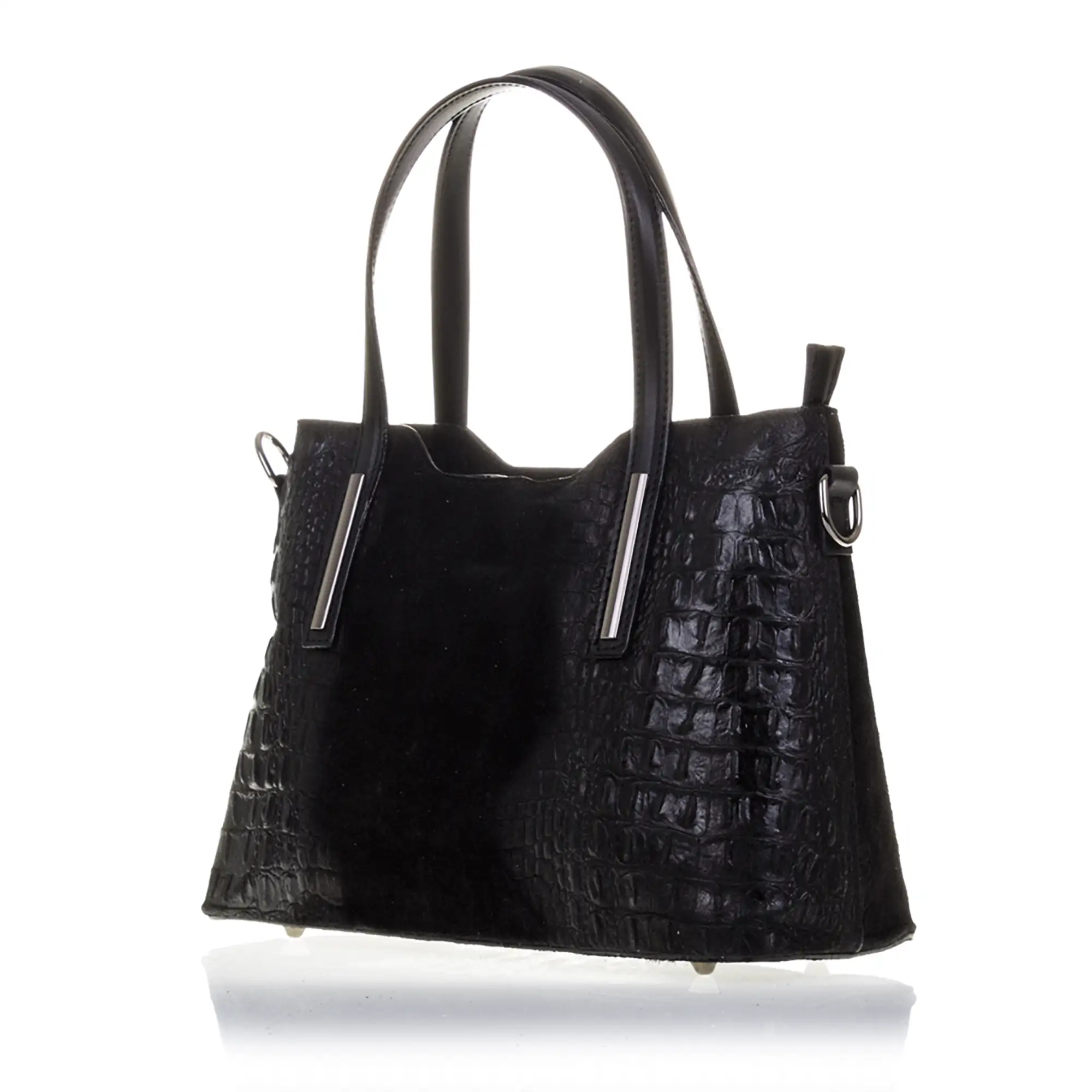 Fiesole Bolso tote Mujer.Piel auténtica Gamuza Grabado Cocodrilo 