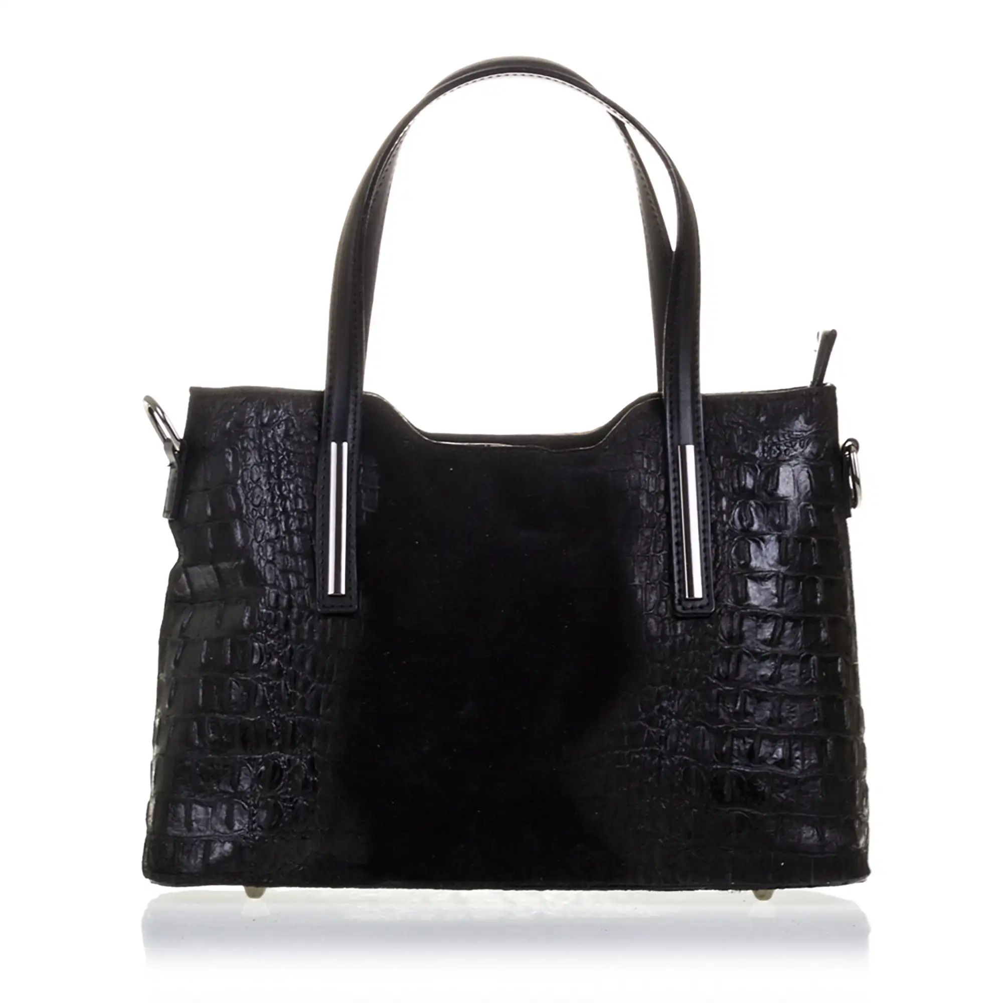 Fiesole Bolso tote Mujer.Piel auténtica Gamuza Grabado Cocodrilo 