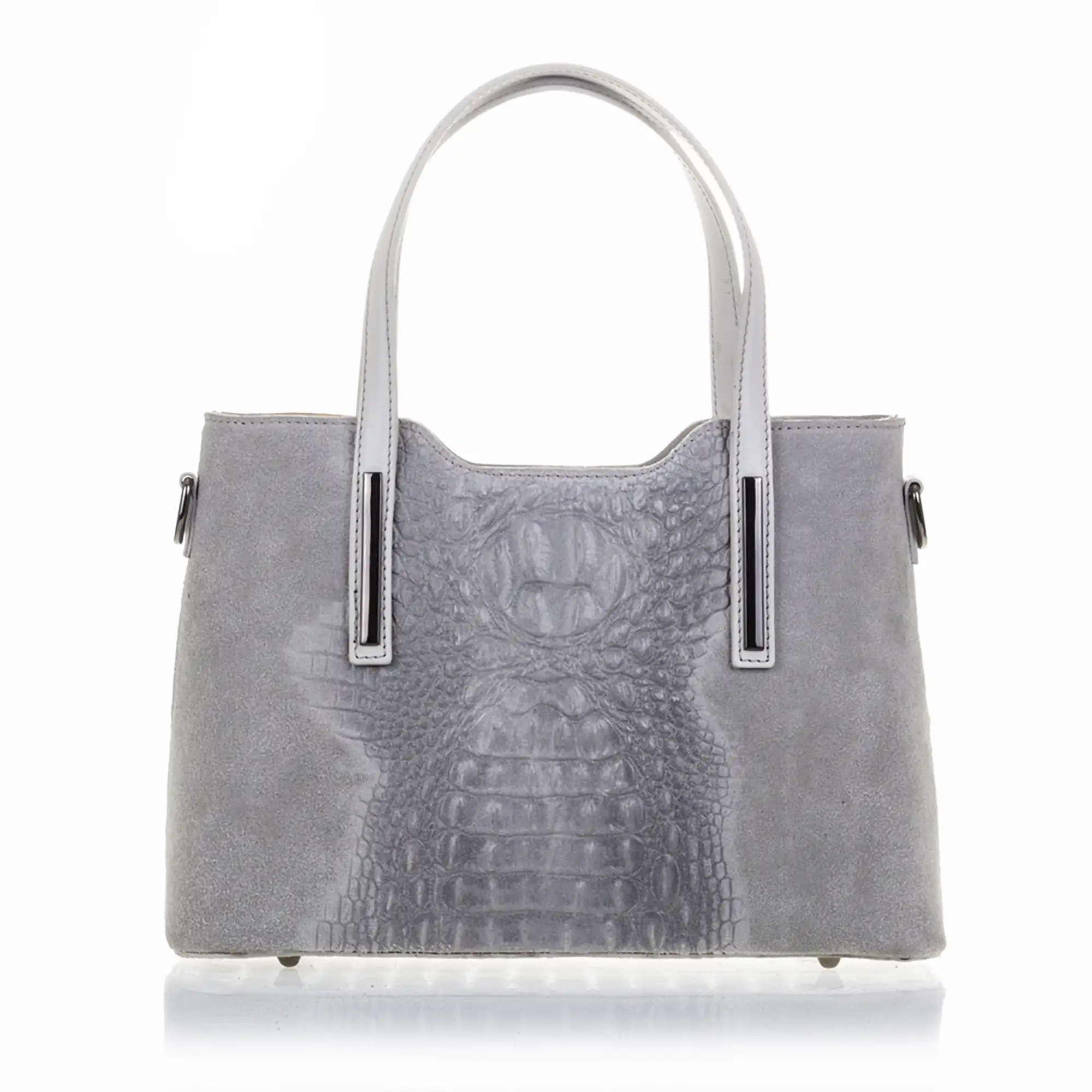Fiesole Bolso tote Mujer.Piel auténtica Gamuza Grabado Cocodrilo 