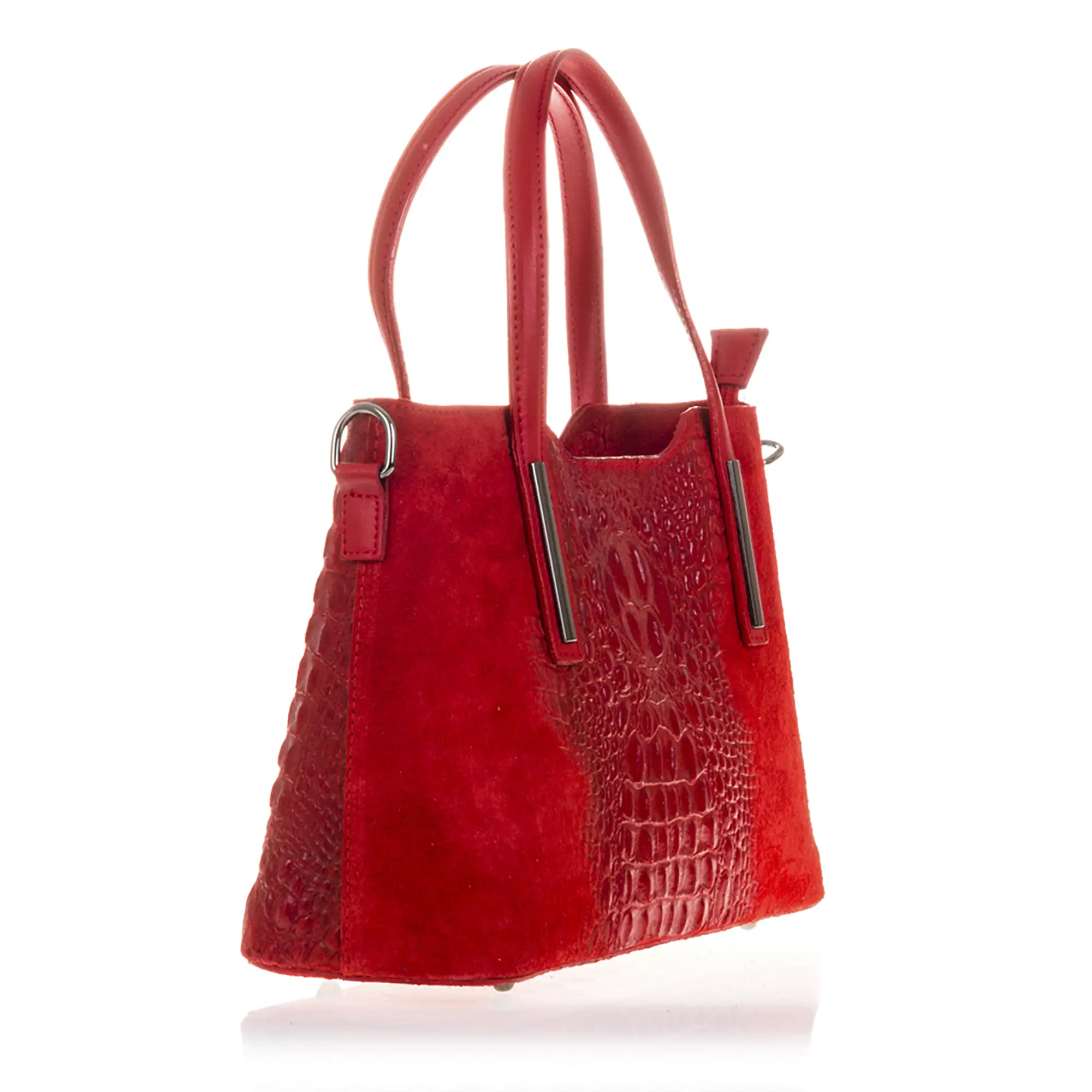 Fiesole Bolso tote Mujer.Piel auténtica Gamuza Grabado Cocodrilo 