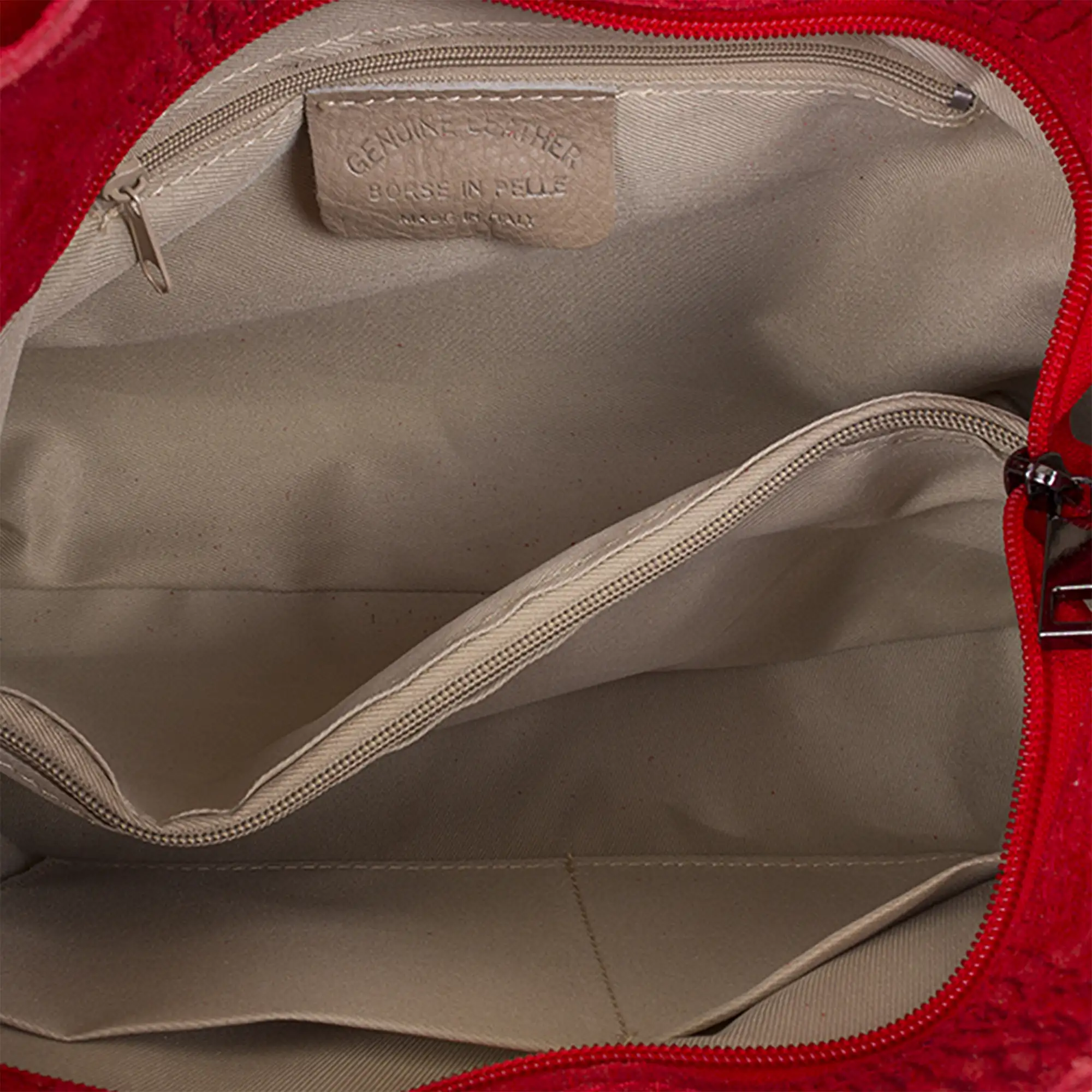 Fiesole Bolso tote Mujer.Piel auténtica Gamuza Grabado Cocodrilo 