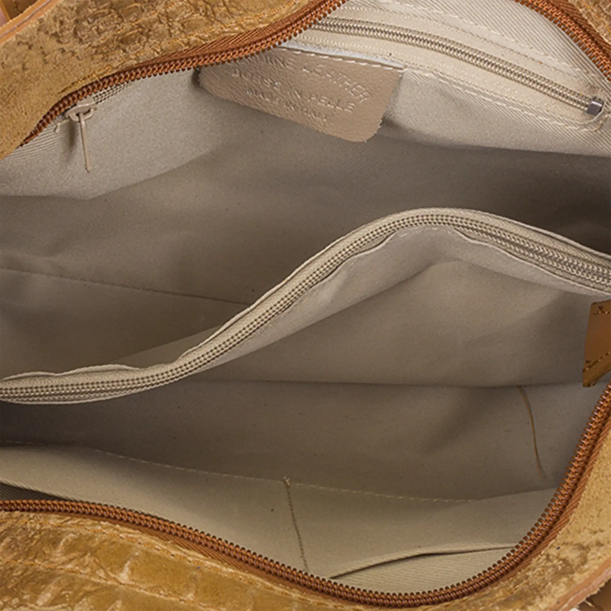 Fiesole Bolso tote Mujer.Piel auténtica Gamuza Grabado Cocodrilo 