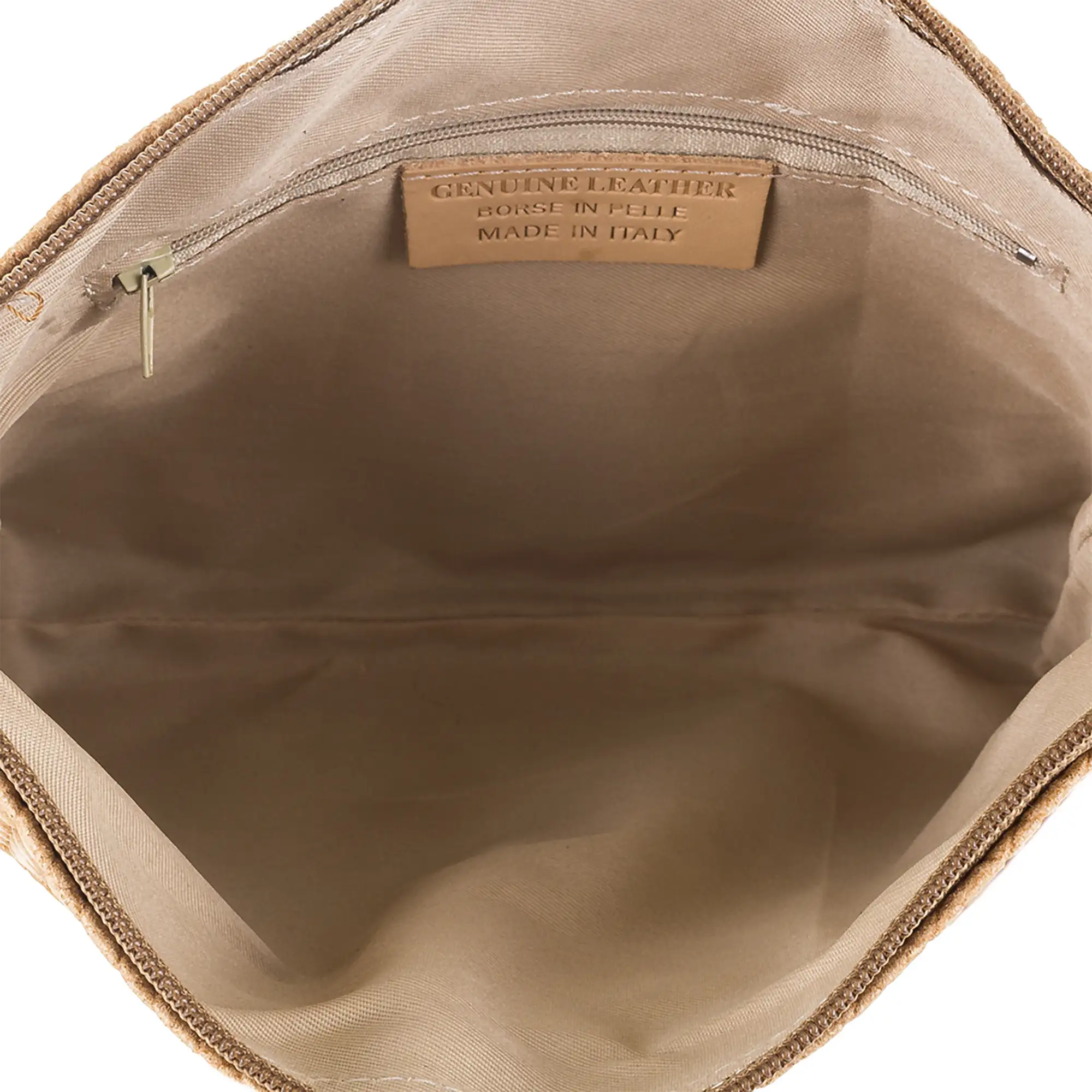 Genova Bolso bandolera Mujer.Piel auténtica Gamuza Grabado Espiga 
