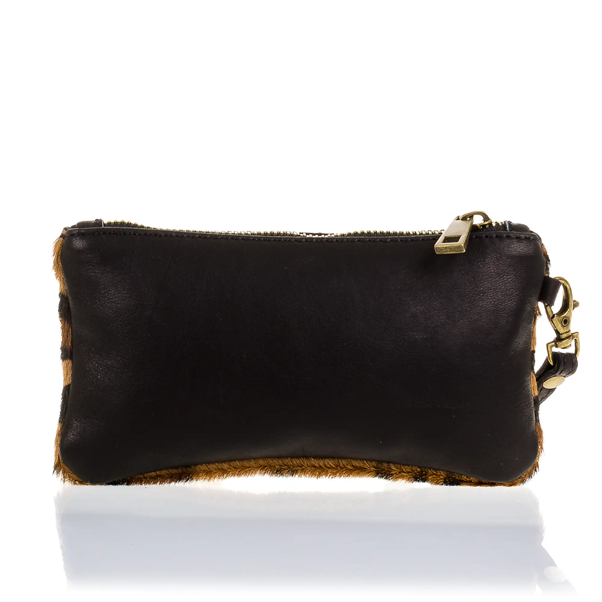 Mattarello Bolso de mano Mujer.Piel auténtica Cavallino Leopardo Grande Dollaro 