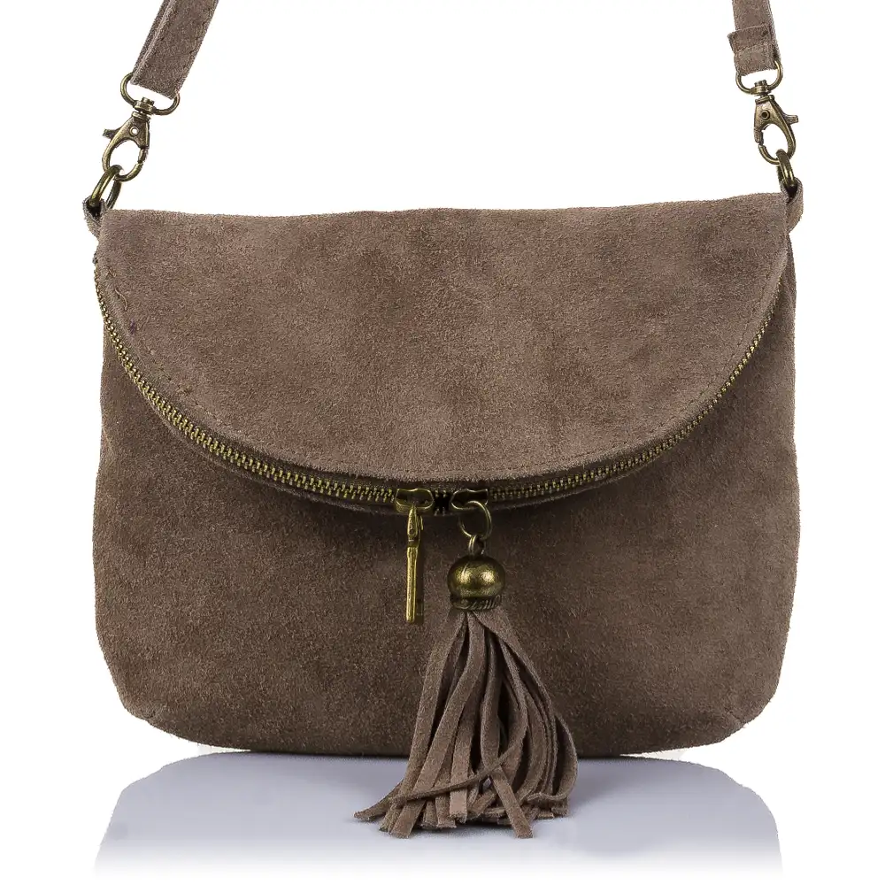 Savelletri Bolso bandolera Mujer.Piel auténtica Gamuza  