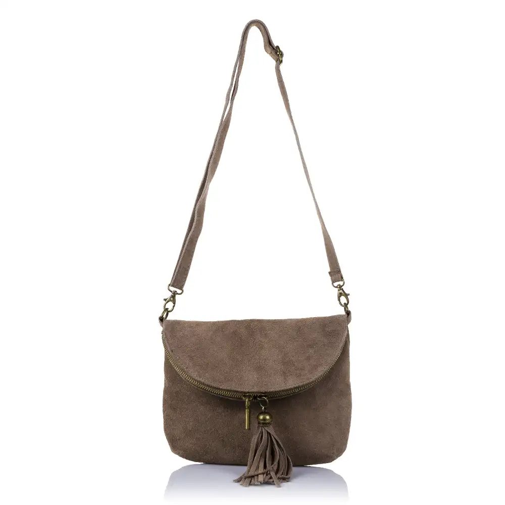 Savelletri Bolso bandolera Mujer.Piel auténtica Gamuza  