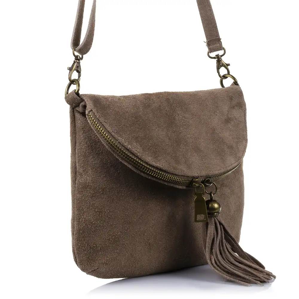 Savelletri Bolso bandolera Mujer.Piel auténtica Gamuza  
