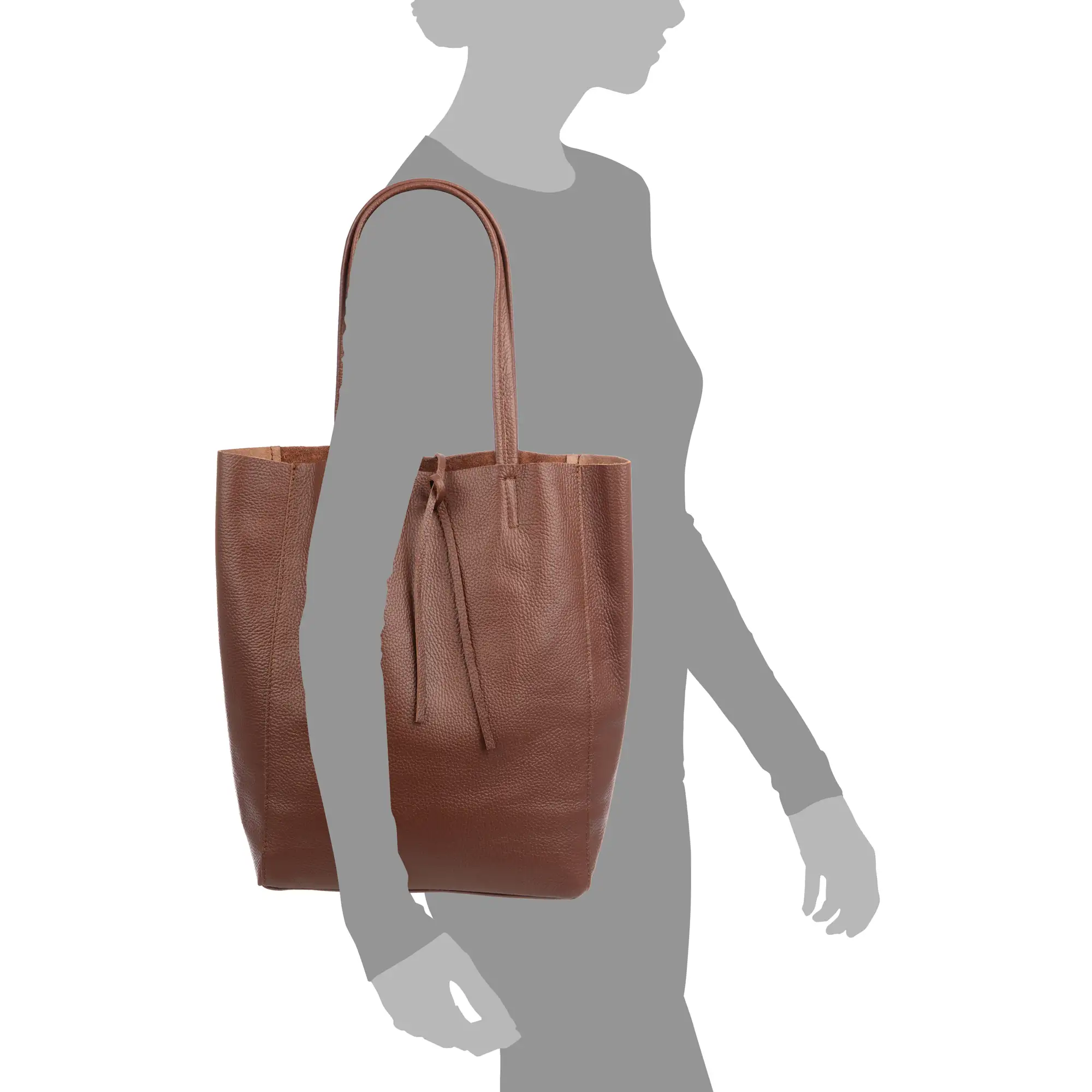 Sibari Bolso Shopper Mujer.Piel auténtica Dollaro  