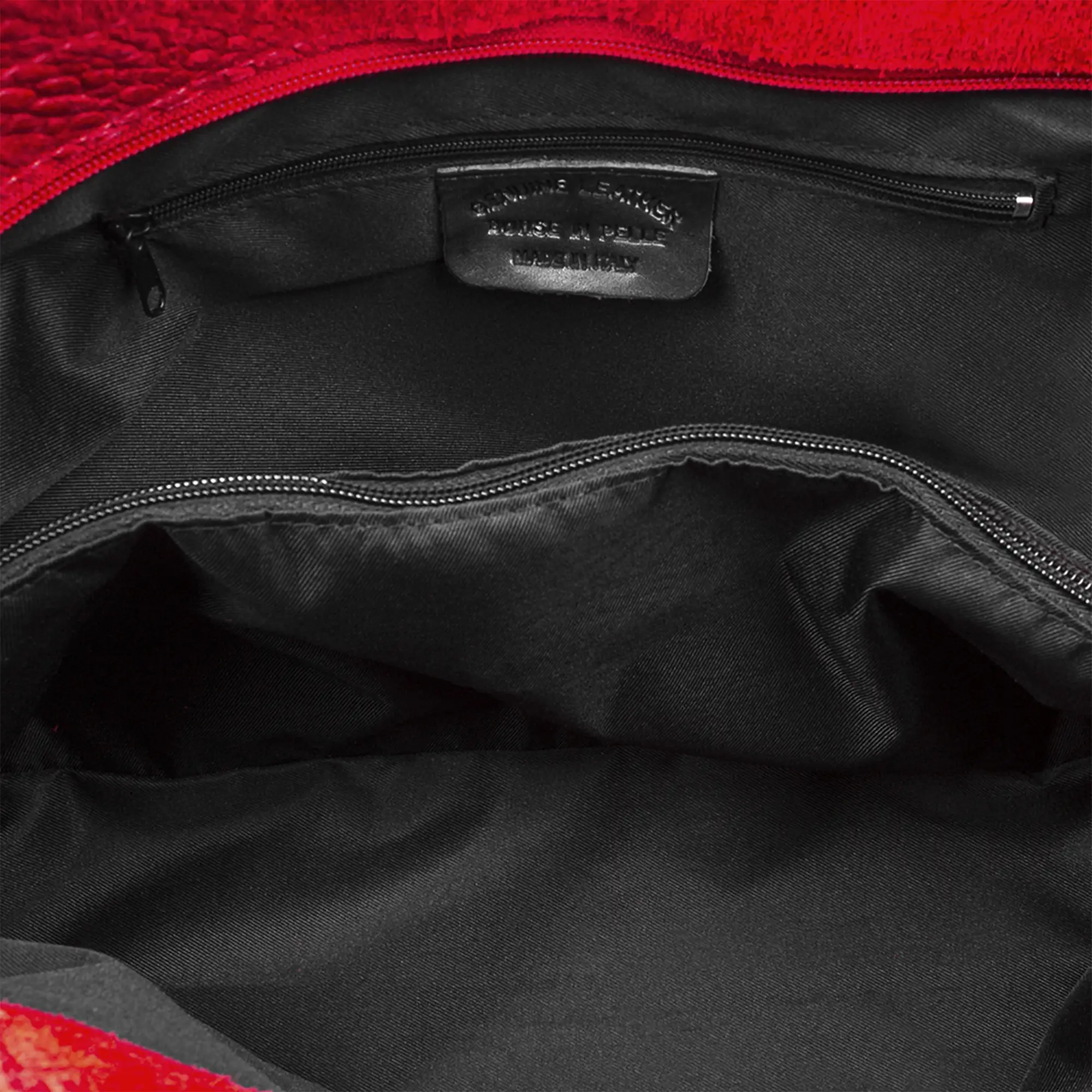 Vercurago Bolso tote Mujer.Piel auténtica Gamuza Grabado Cocodrilo Ruga 