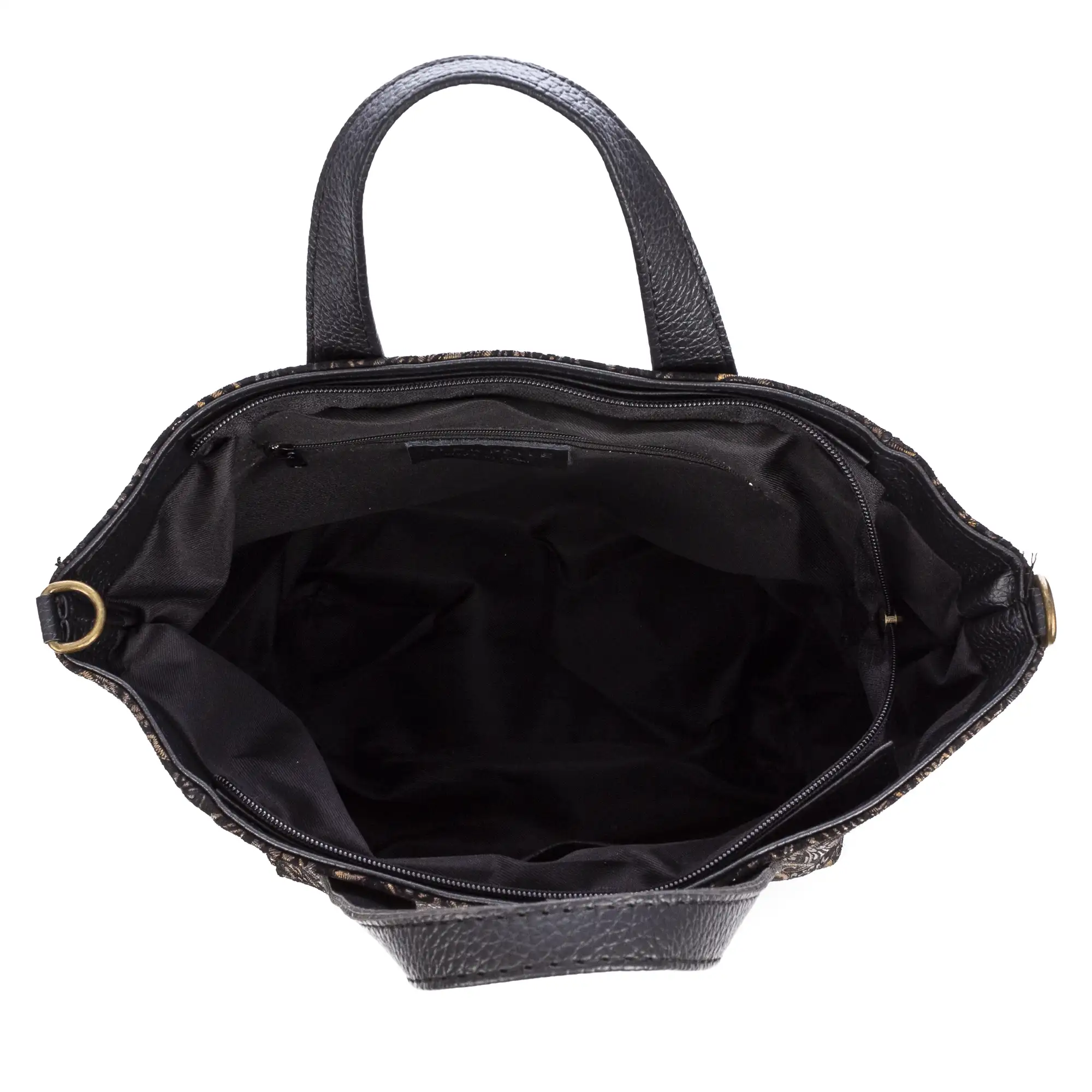 Cassandra bolso tote mujer. Piel auténtica Gamuza estampado arabesco.