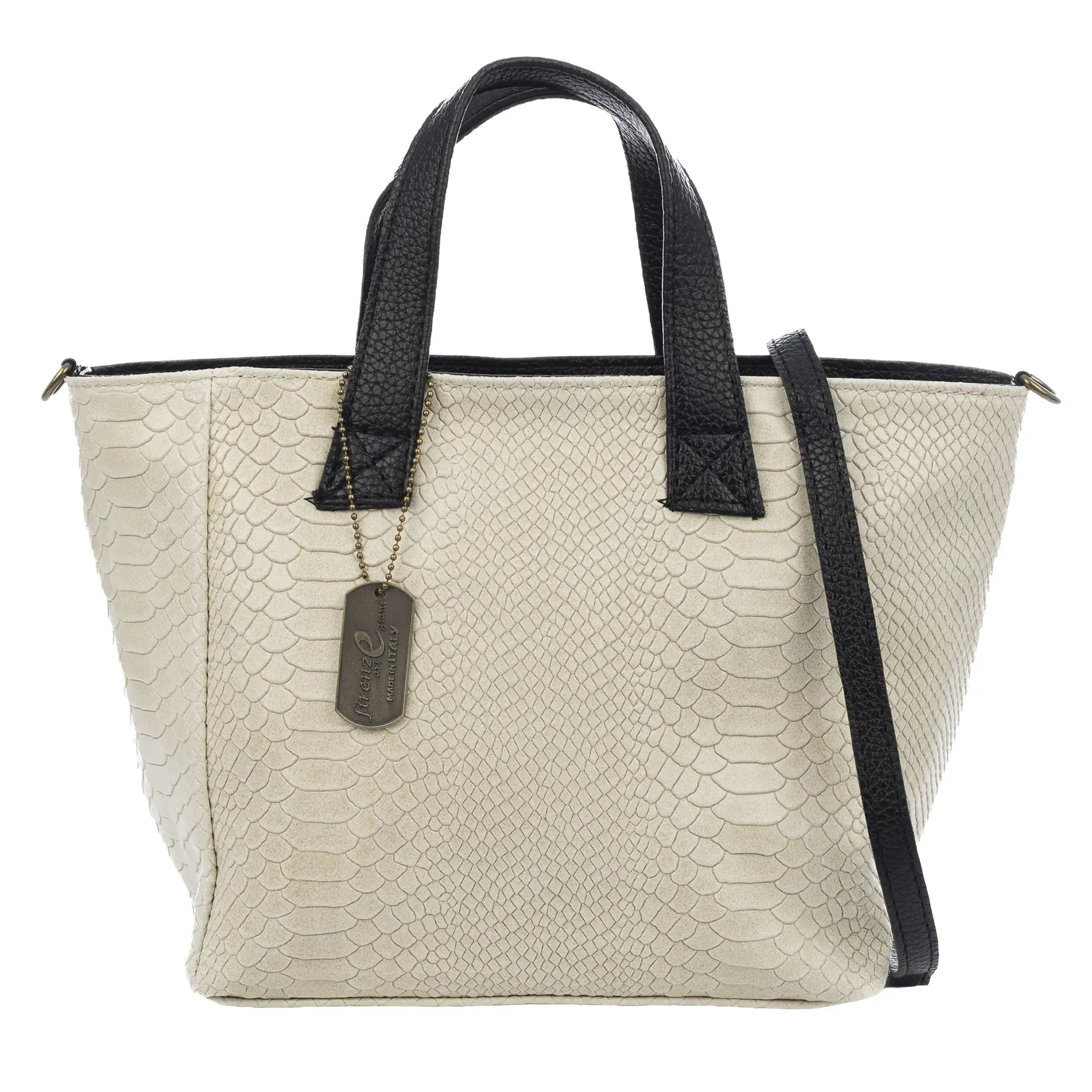 Cassandra Bolso tote Mujer. Piel auténtica Gamuza Grabado Serpiente