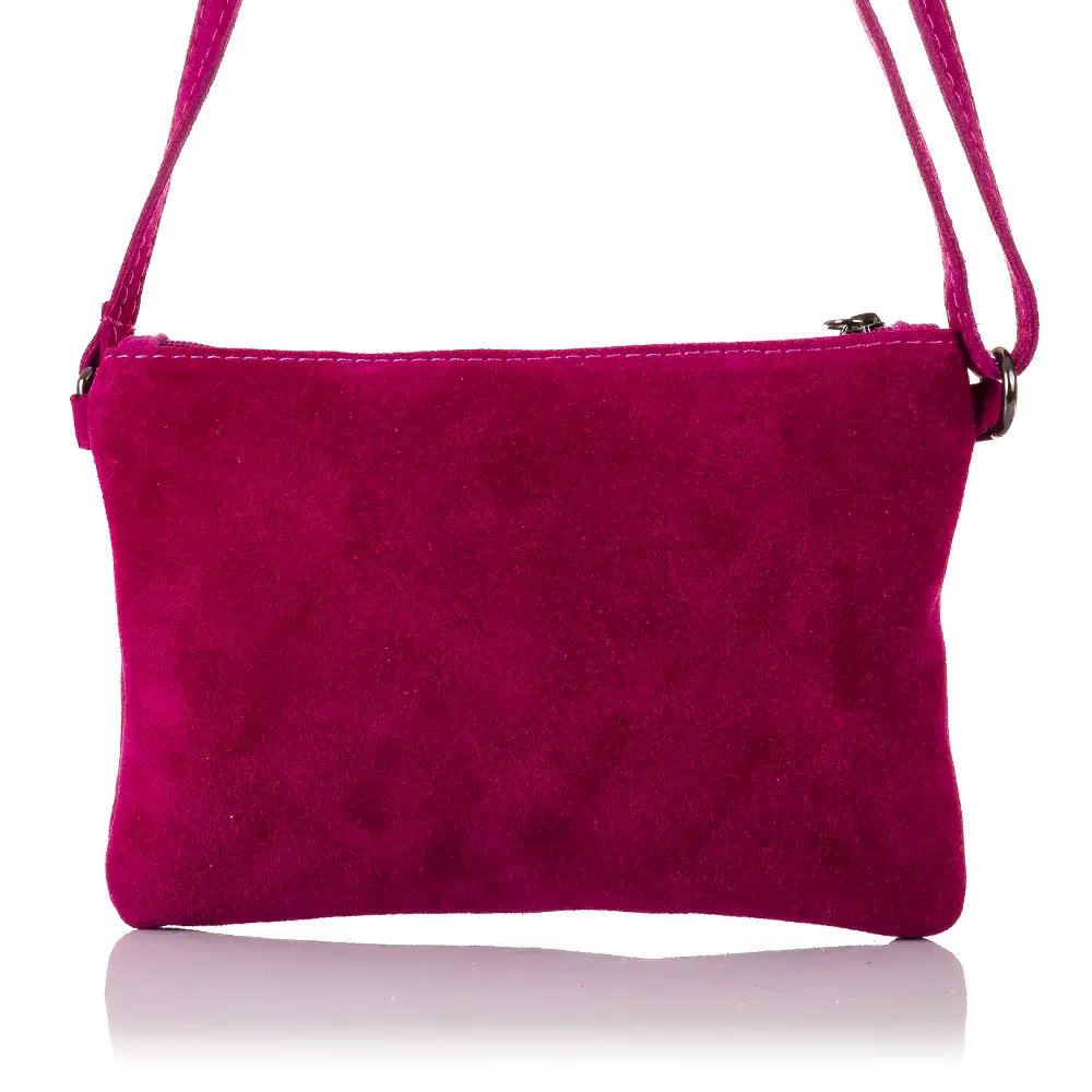 Elda Bolso bandolera Mujer.Piel auténtica Gamuza  