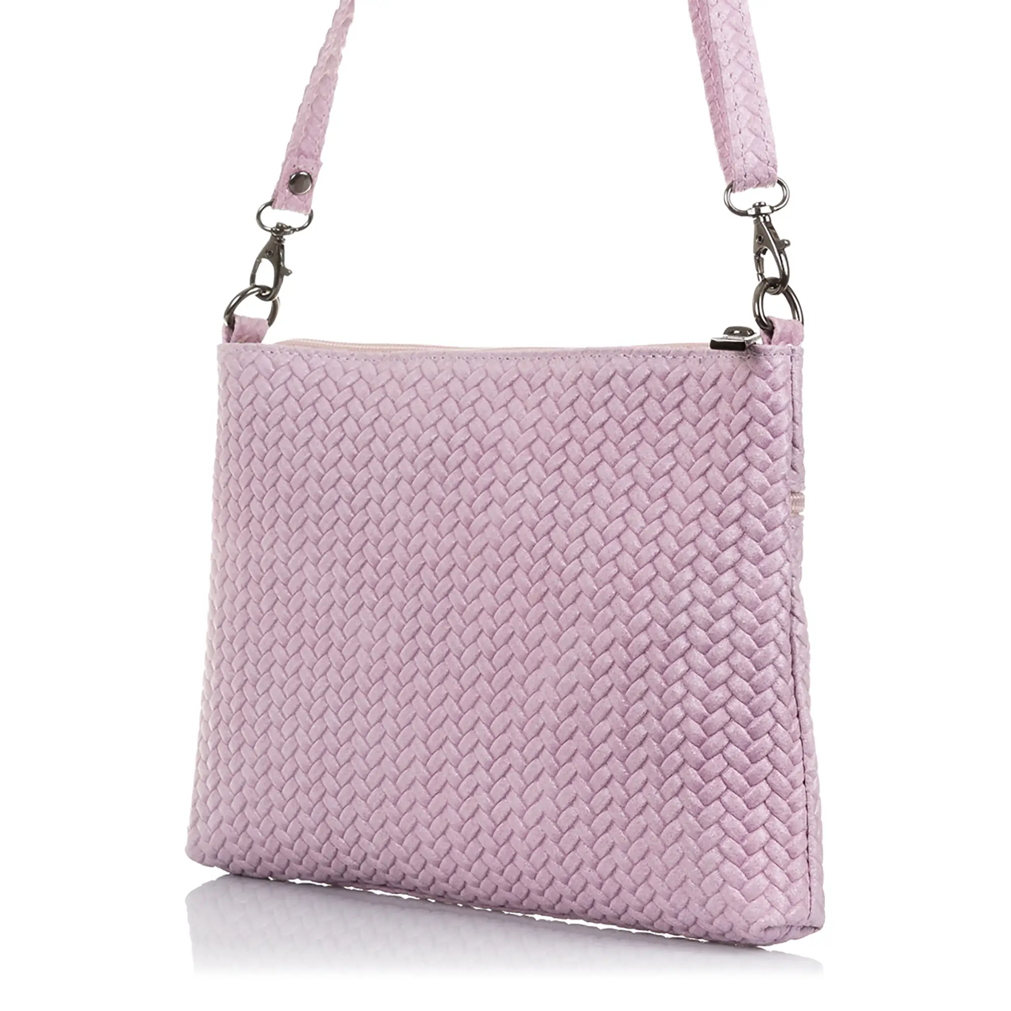 Oderzo Bolso bandolera Mujer.Piel auténtica Gamuza Grabado Espiga 
