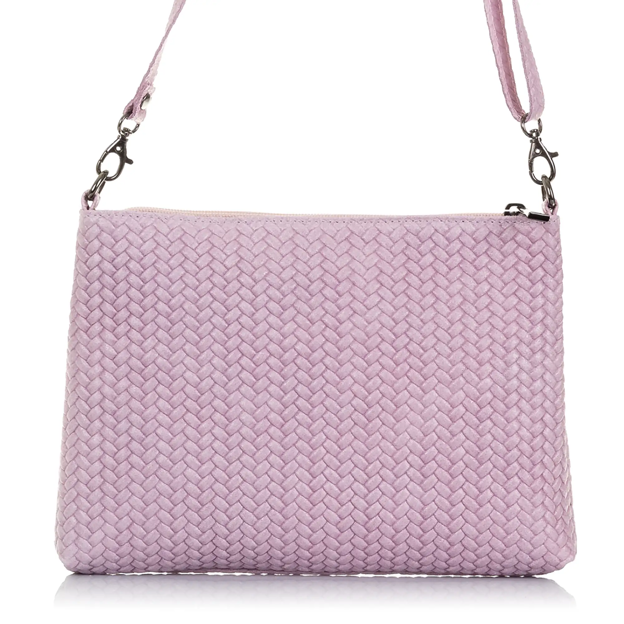 Oderzo Bolso bandolera Mujer.Piel auténtica Gamuza Grabado Espiga 