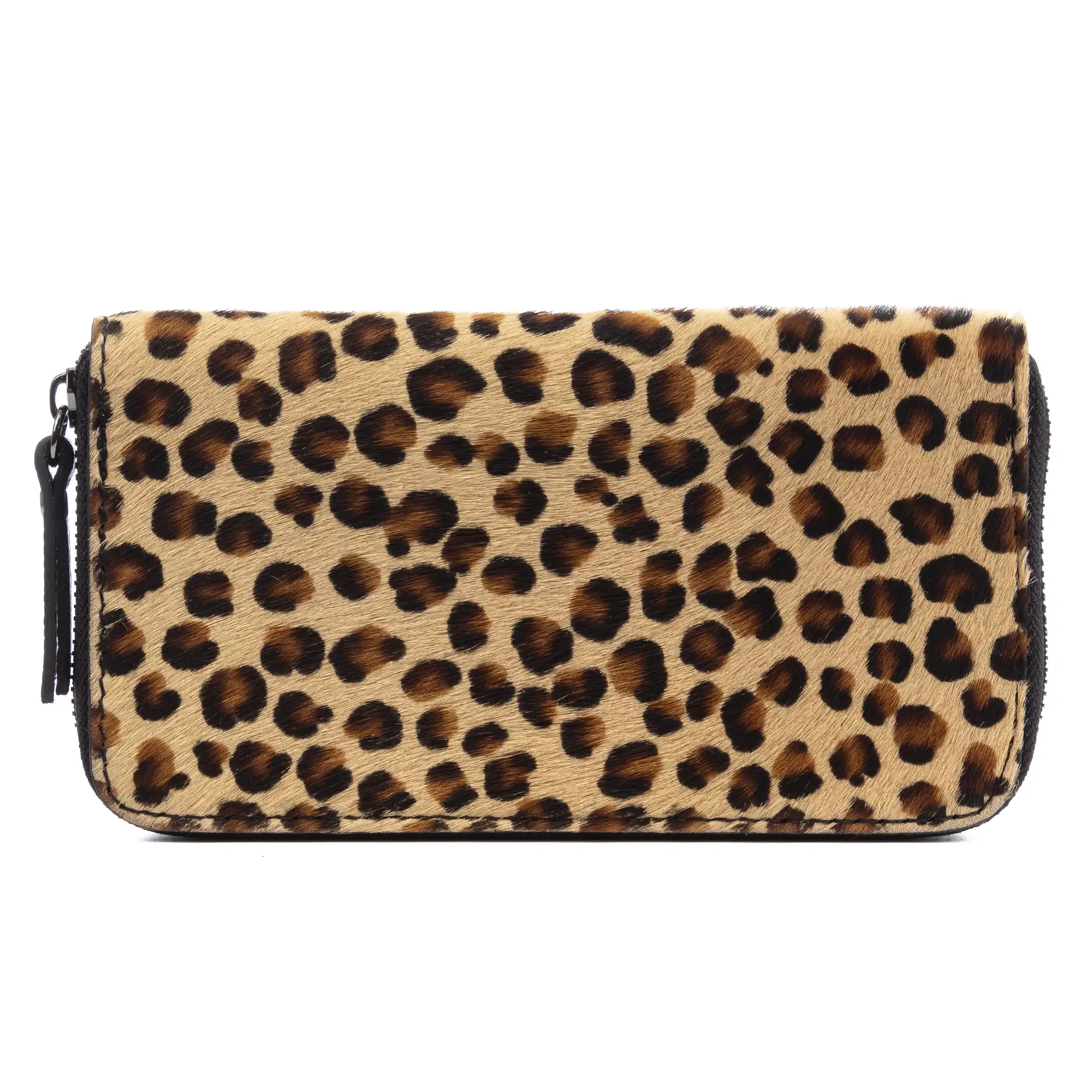 Stella cartera mujer. Piel auténtica Cavallino Leopardo pq.