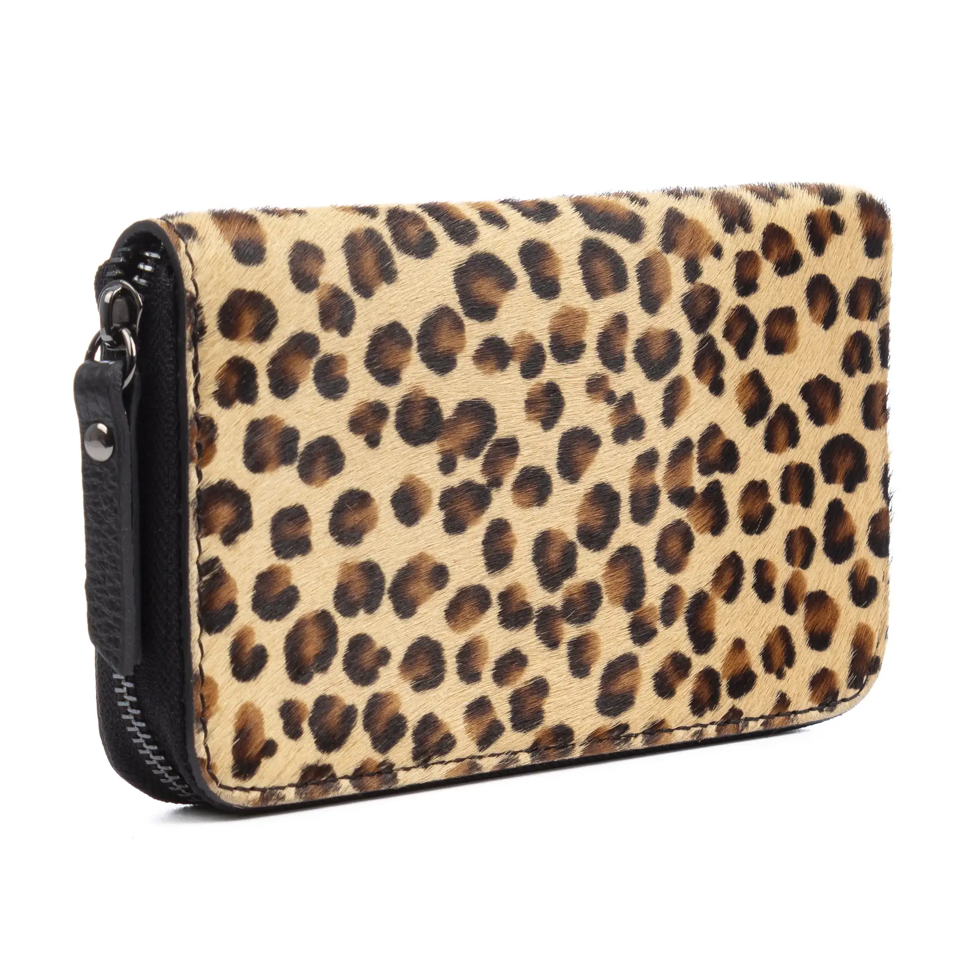 Stella cartera mujer. Piel auténtica Cavallino Leopardo pq.