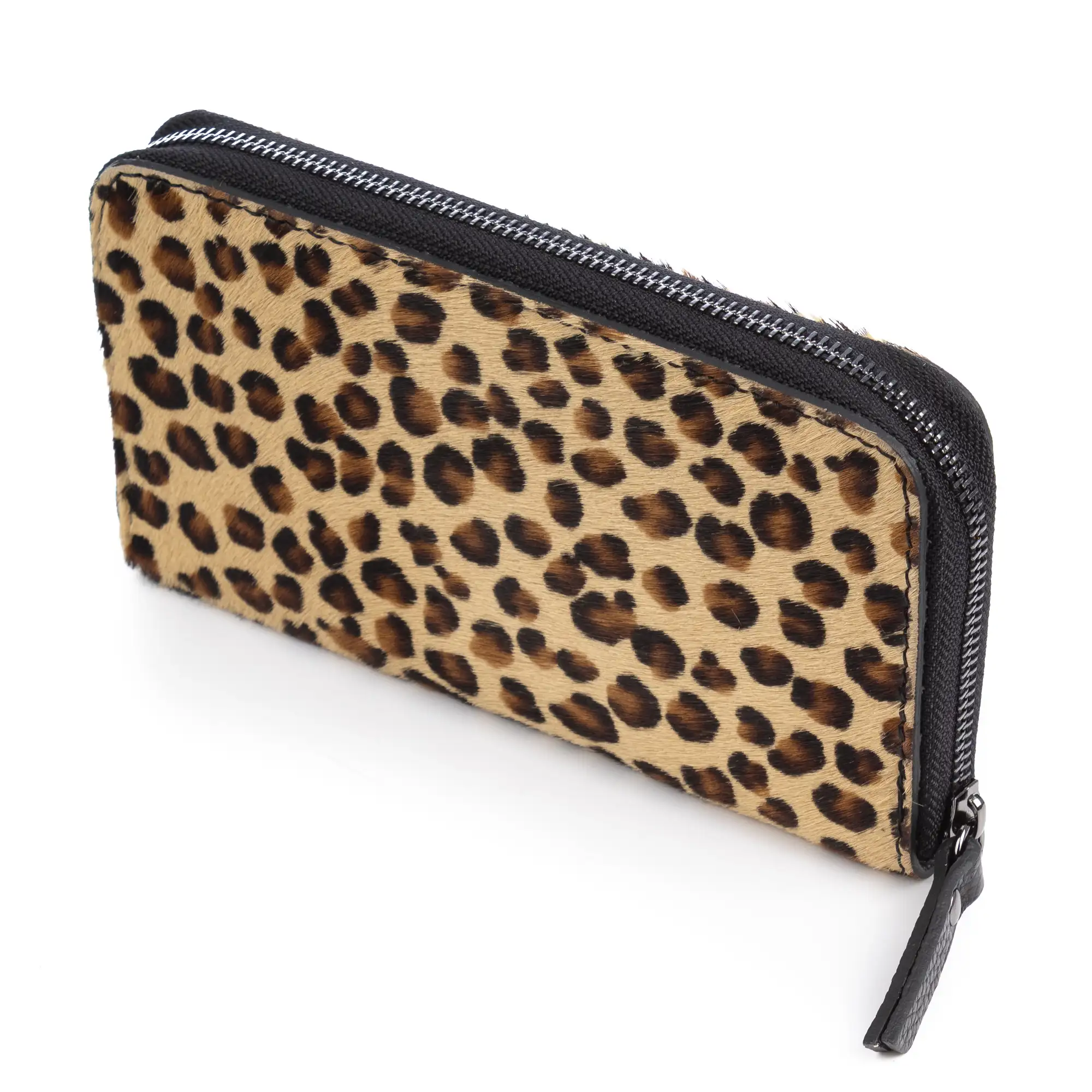 Stella cartera mujer. Piel auténtica Cavallino Leopardo pq.