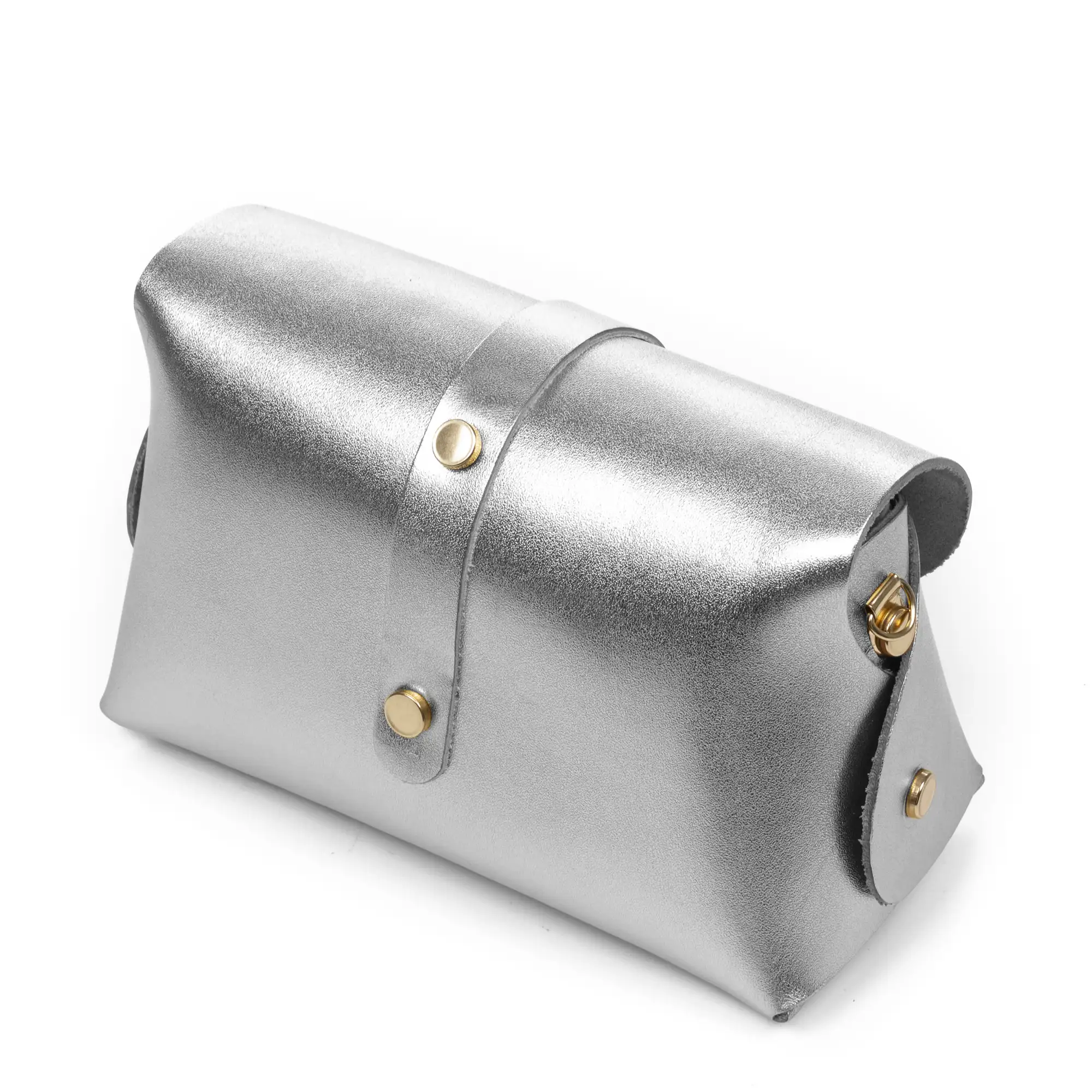 Aurora Bolso bandolera Mujer. Piel auténtica Gamuza lacado brillante.