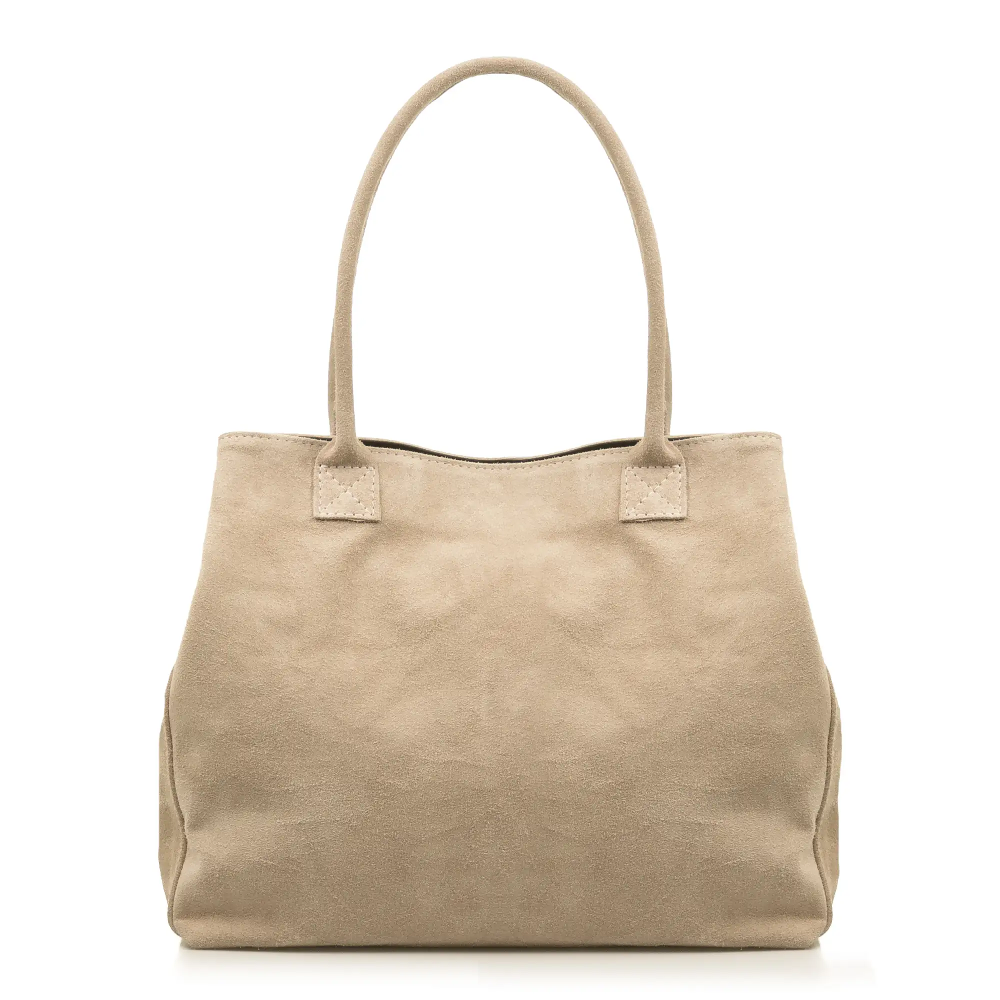 Annagrazia Bolso Shopper Mujer. Piel auténtica Gamuza.