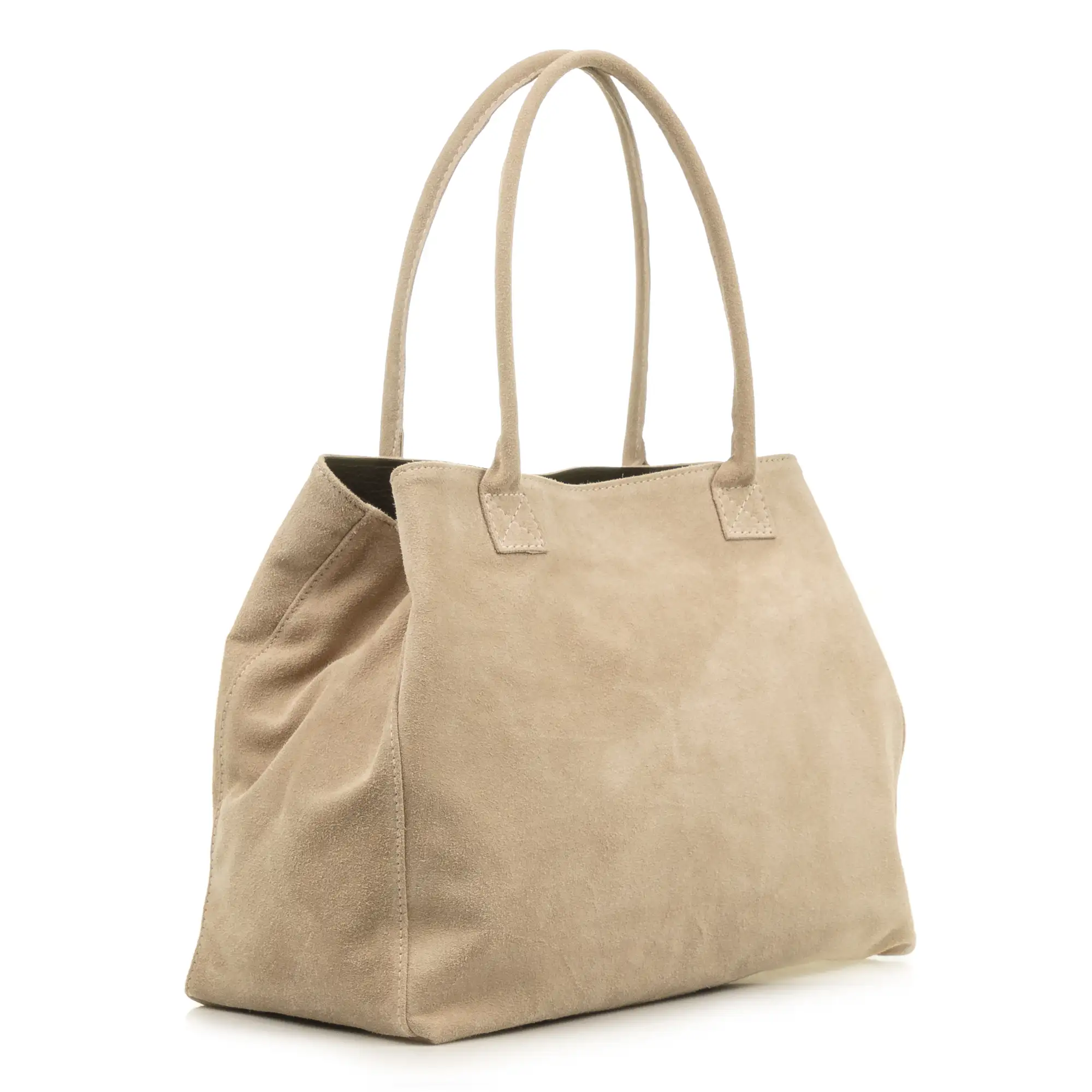 Annagrazia Bolso Shopper Mujer. Piel auténtica Gamuza.