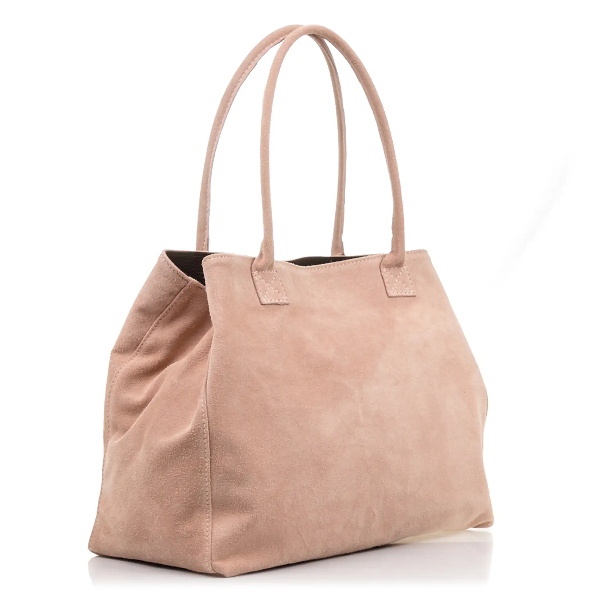 Annagrazia Bolso Shopper Mujer.Piel auténtica Gamuza  