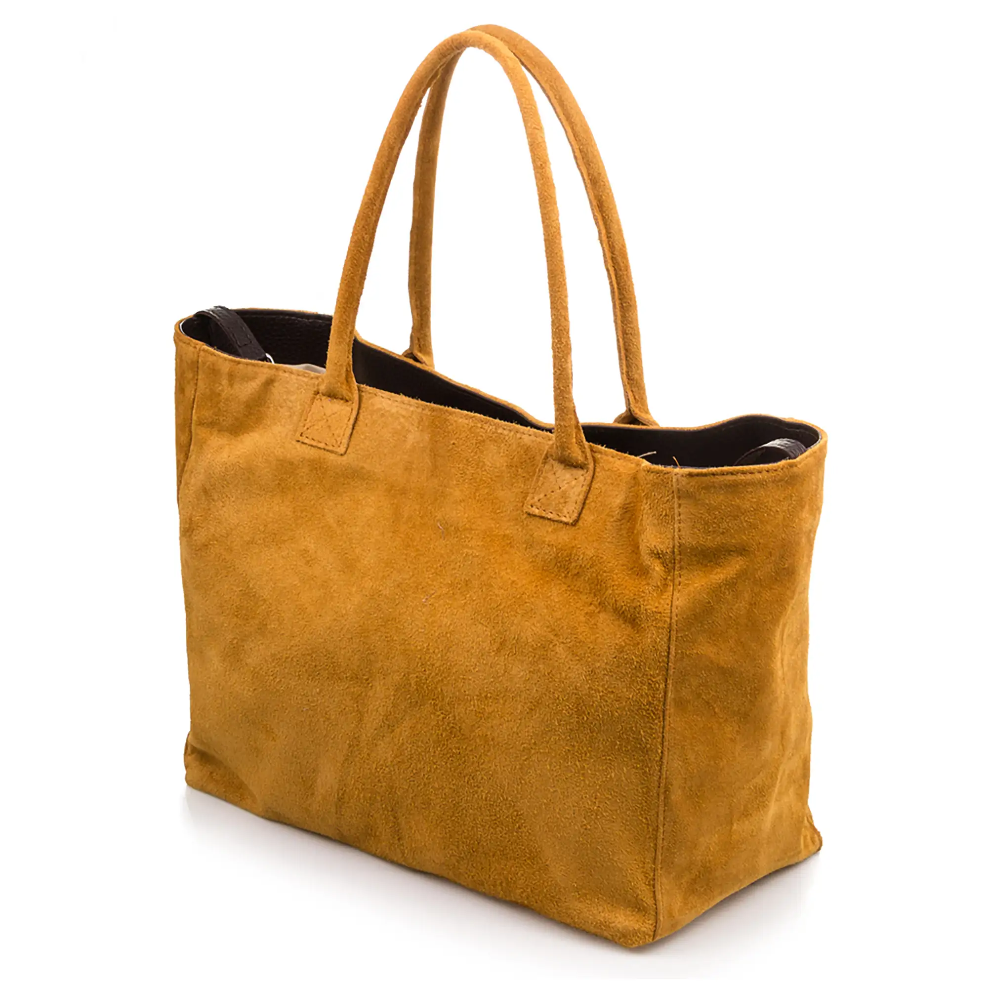 Annagrazia Bolso Shopper Mujer.Piel auténtica Gamuza  