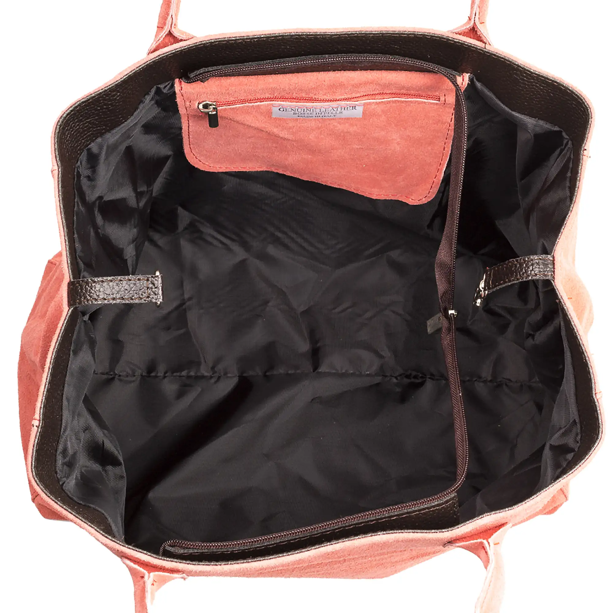 Annagrazia Bolso Shopper Mujer.Piel auténtica Gamuza  
