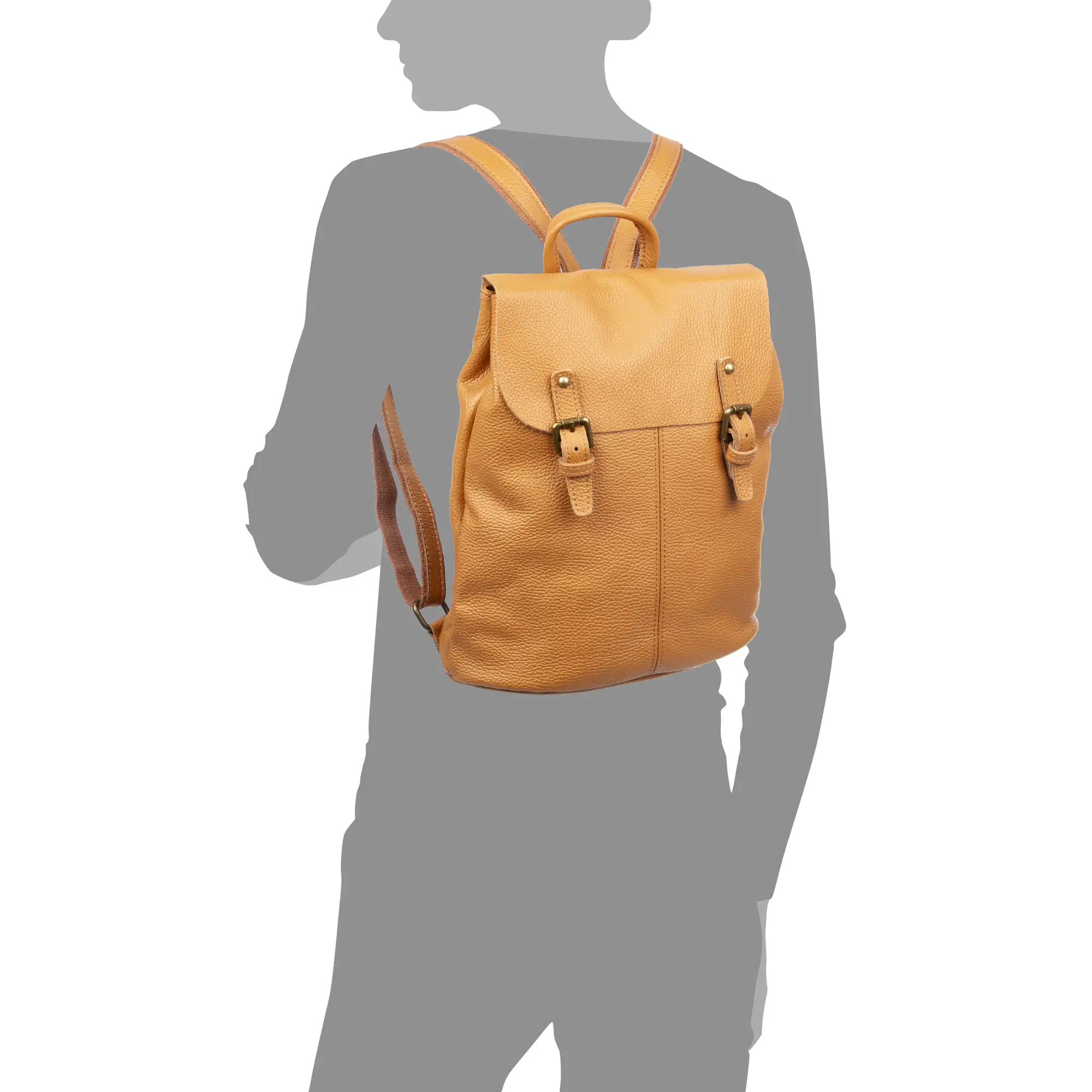Asia Bolso mochila Mujer. Piel auténtica Dollaro.