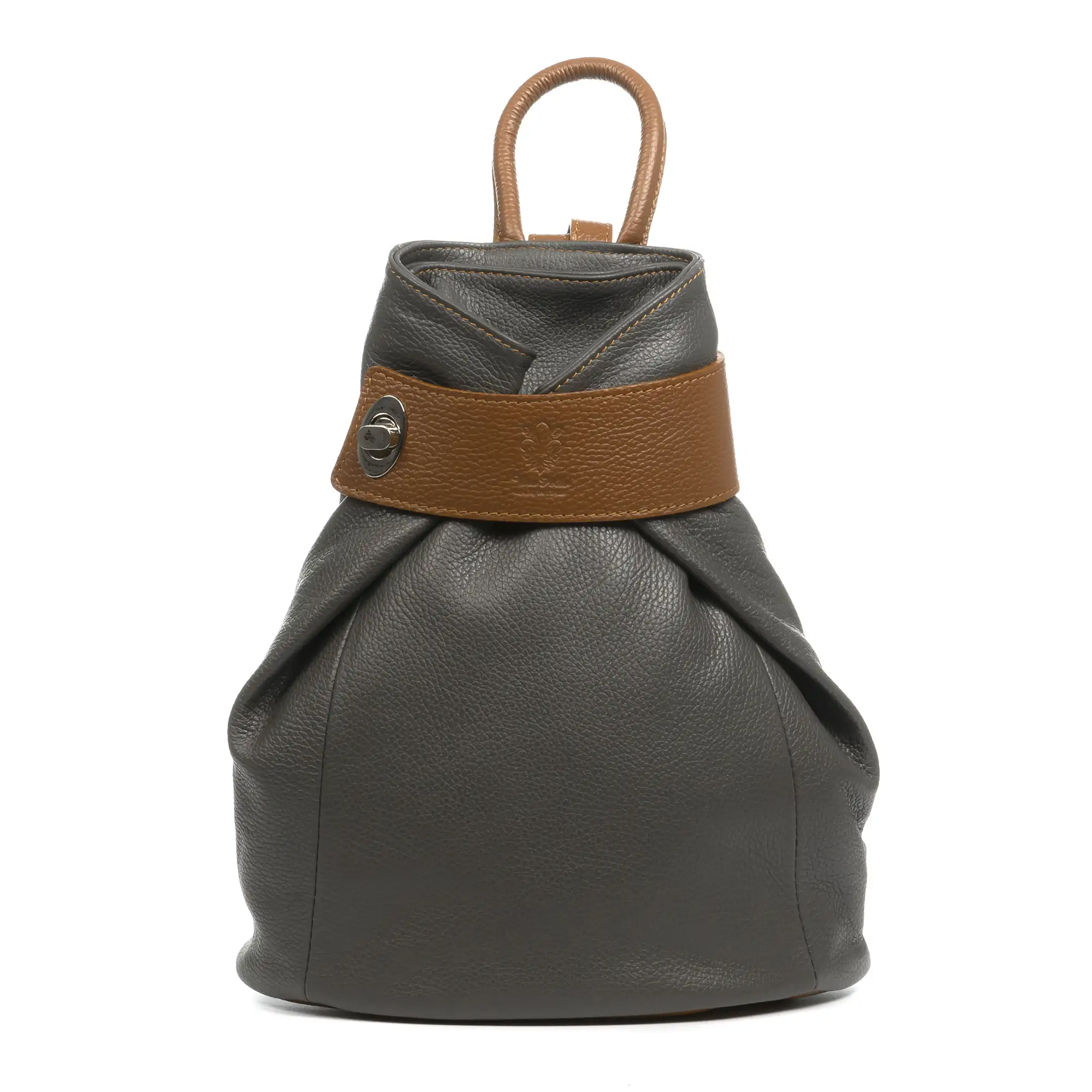 Edvige bolso mochila mujer. Piel auténtica acabado Dollaro