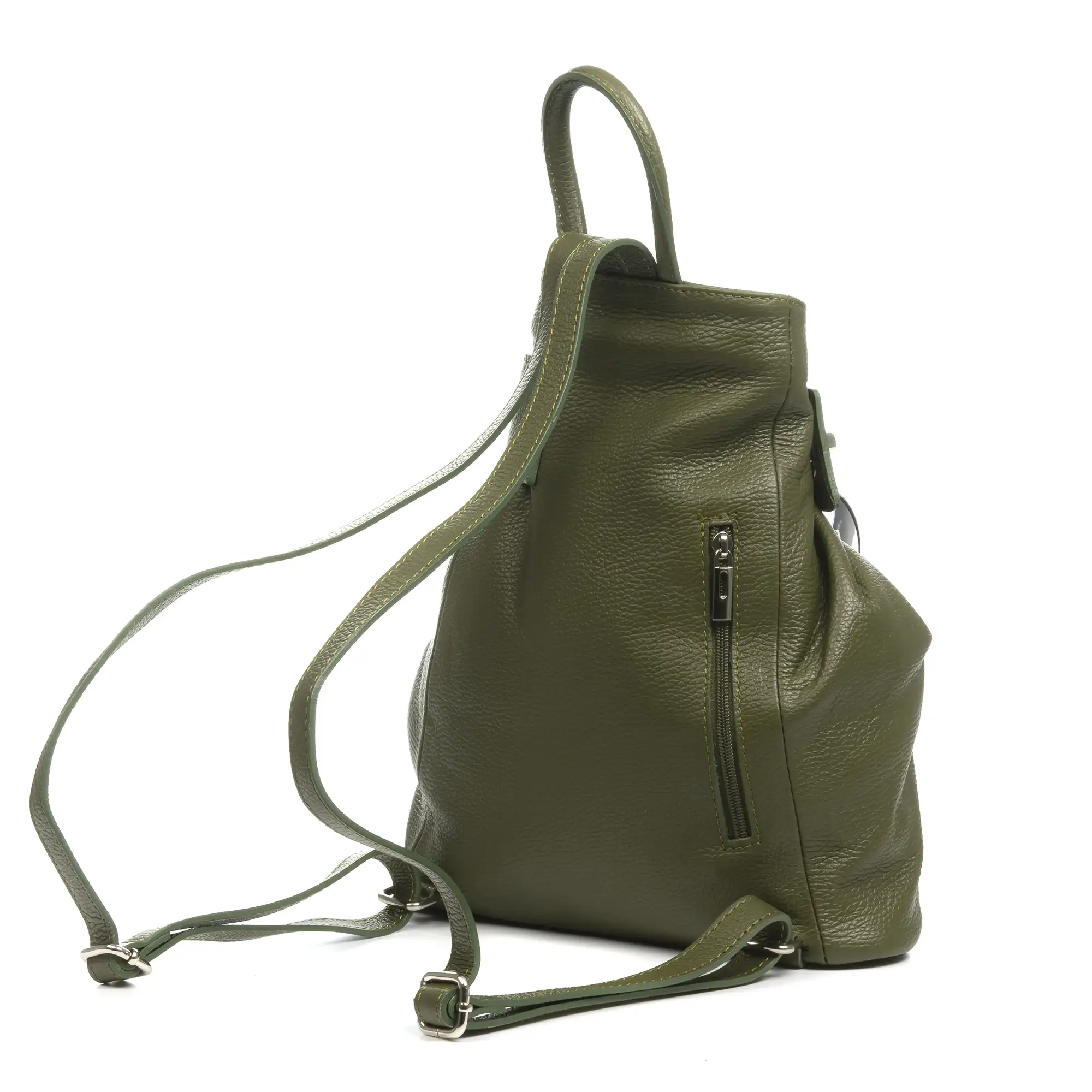 Edvige bolso mochila mujer. Piel auténtica acabado Dollaro