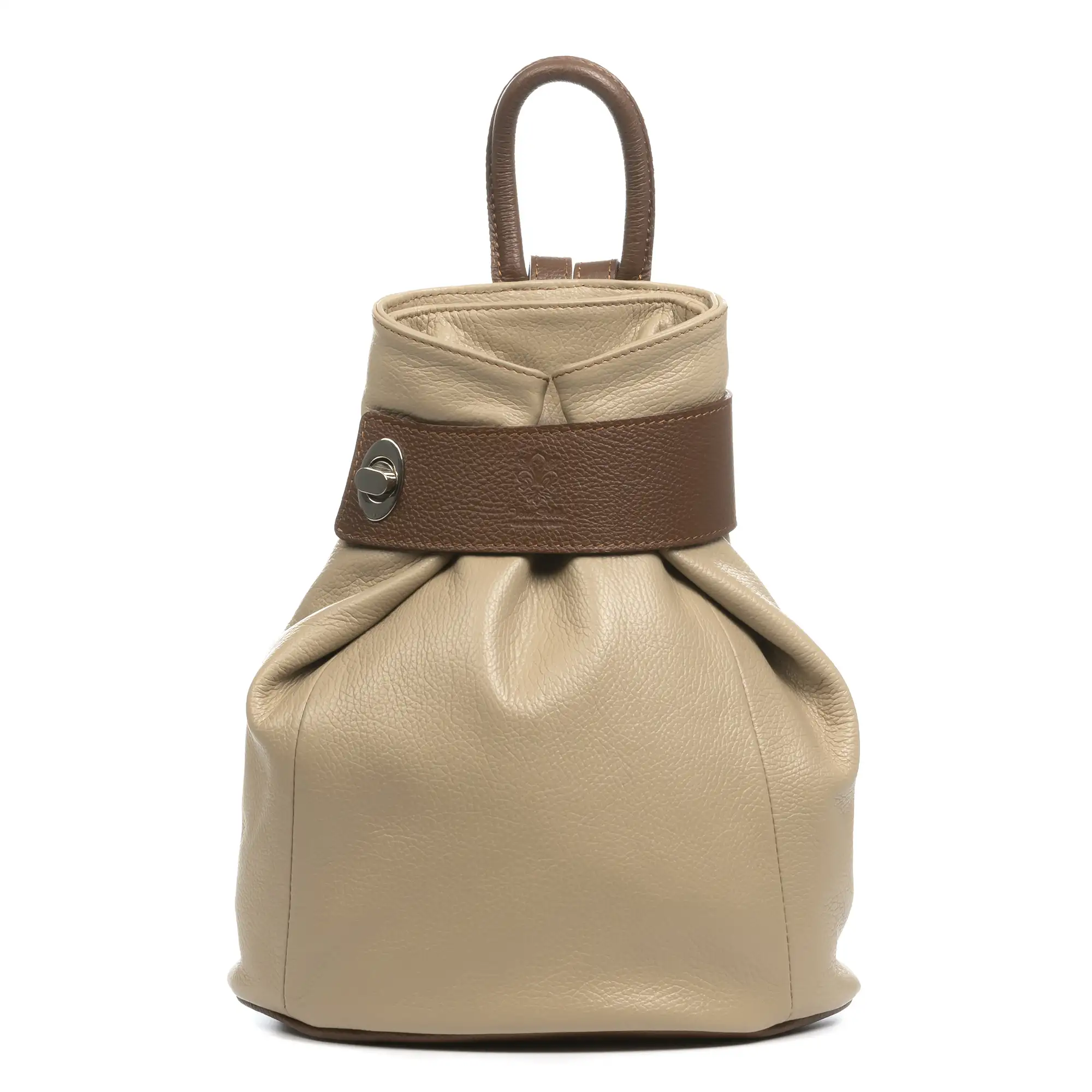 Edvige bolso mochila mujer. Piel auténtica acabado Dollaro