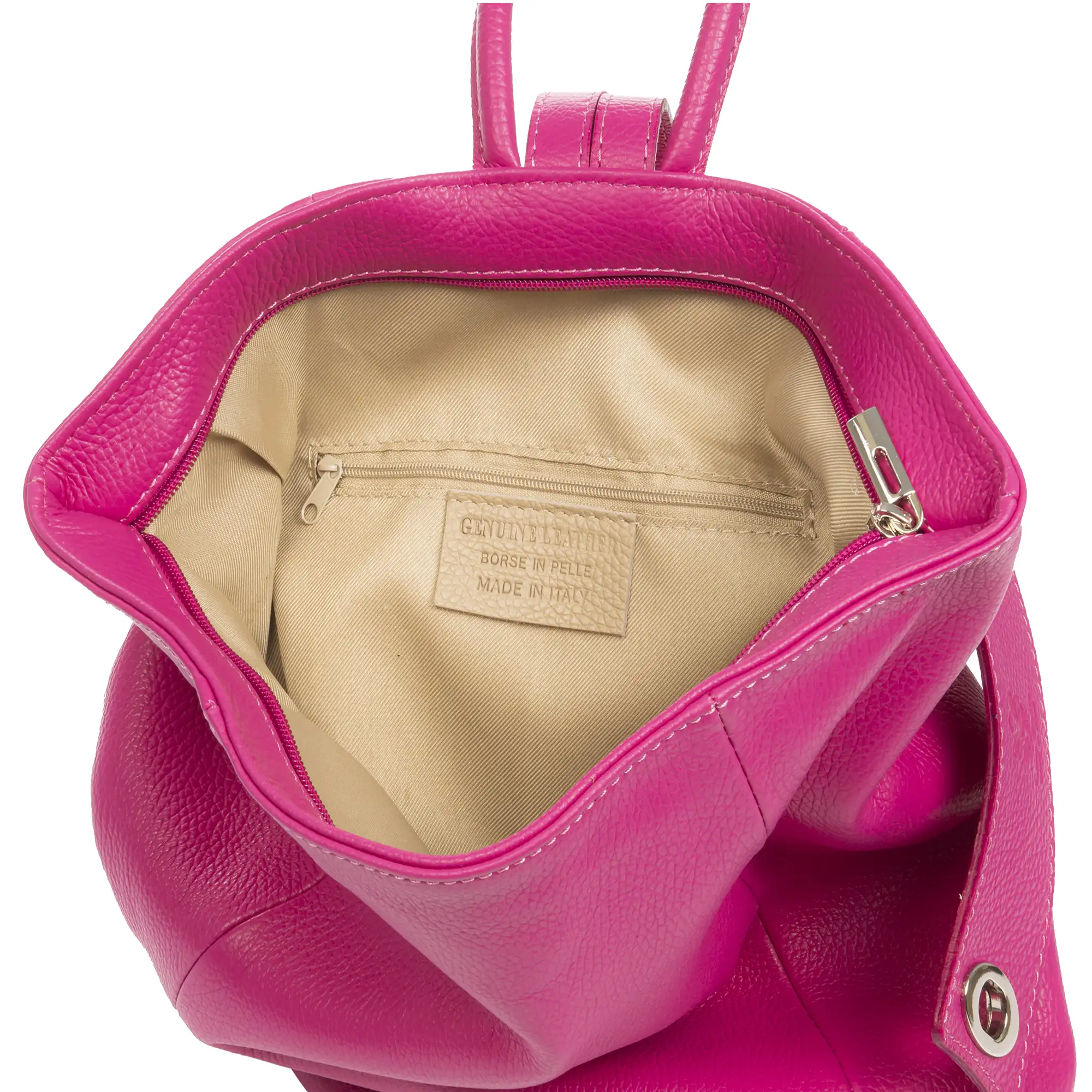 Edvige bolso mochila mujer. Piel auténtica acabado Dollaro