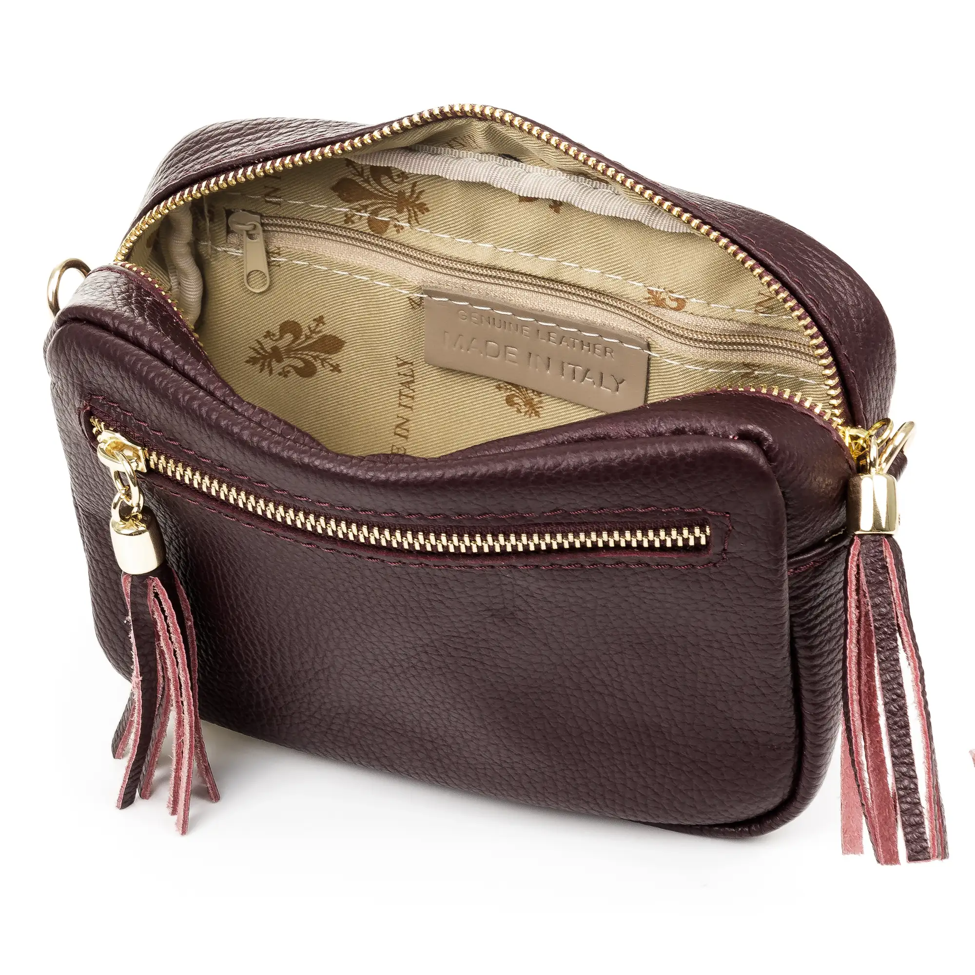 Delfina Bolso bandolera Mujer.Piel auténtica Dollaro  
