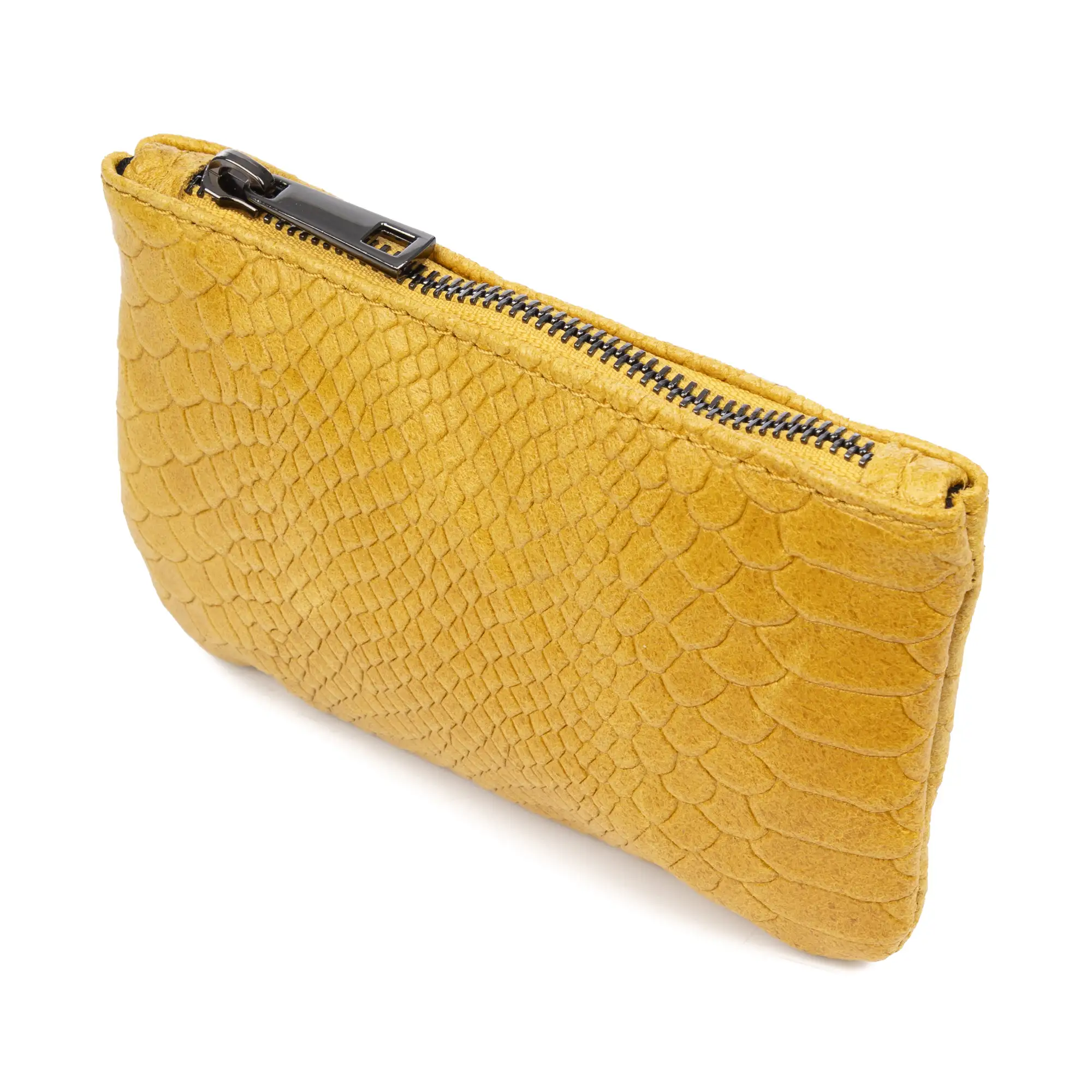 Seconda Cartera Mujer Mujer.Piel auténtica Gamuza Grabado Serpiente 