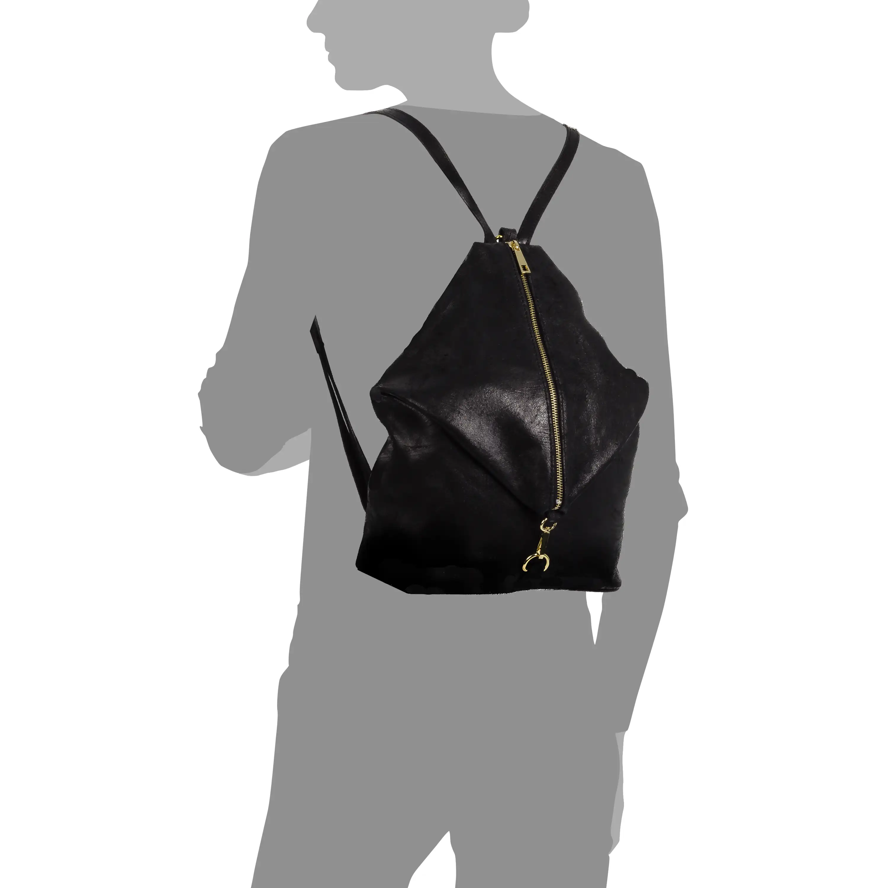 Lorena Bolso mochila Mujer.Piel auténtica Gamuza Lavado a la Piedra 