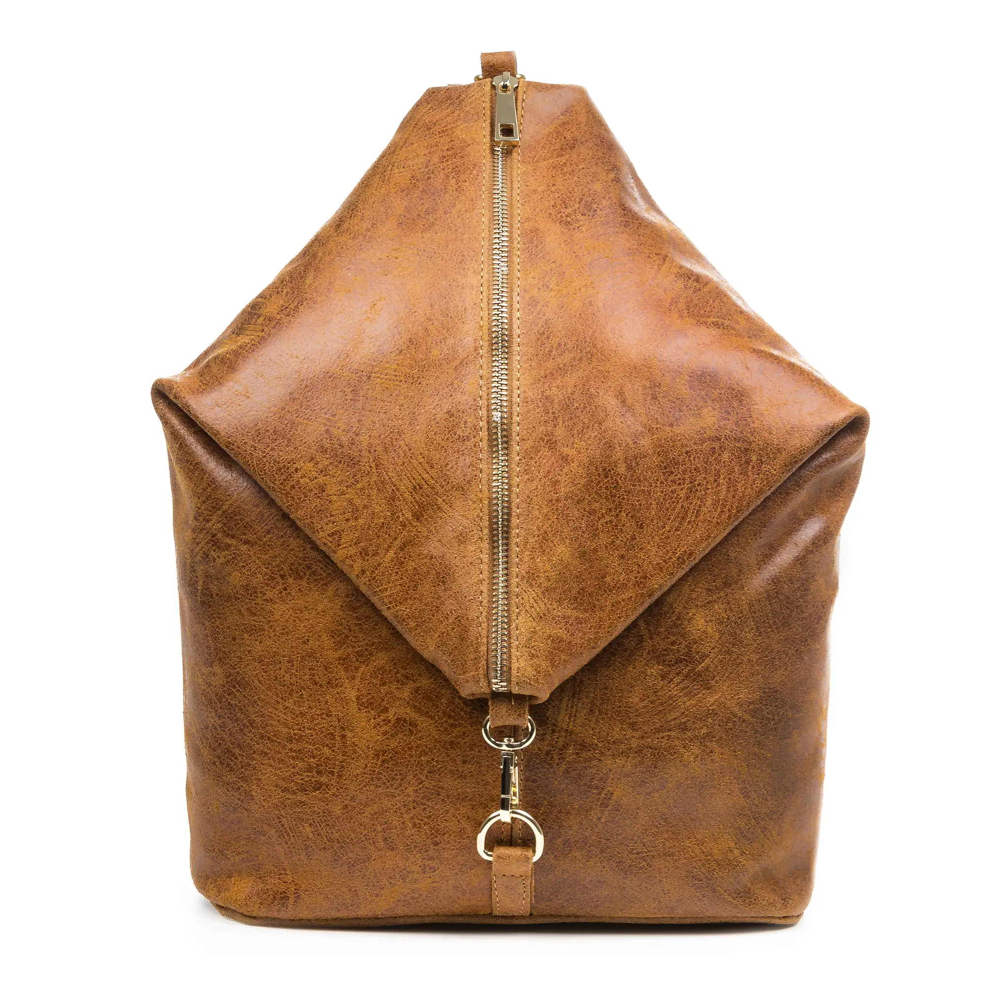 Lorena Bolso mochila Mujer.Piel auténtica Gamuza Lavado a la Piedra 