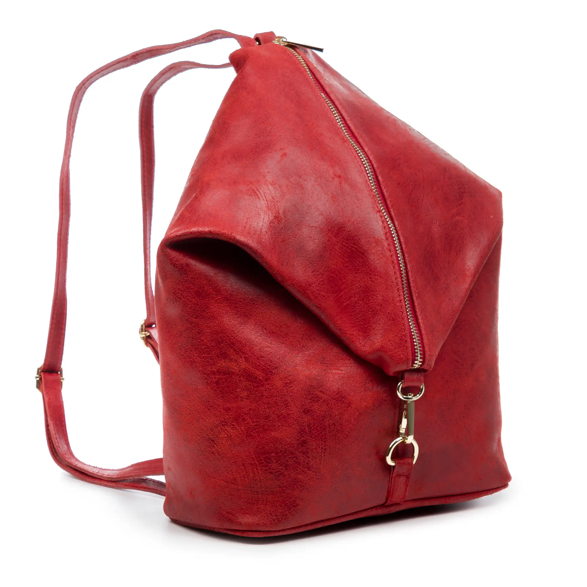 Lorena Bolso mochila Mujer.Piel auténtica Gamuza Lavado a la Piedra 
