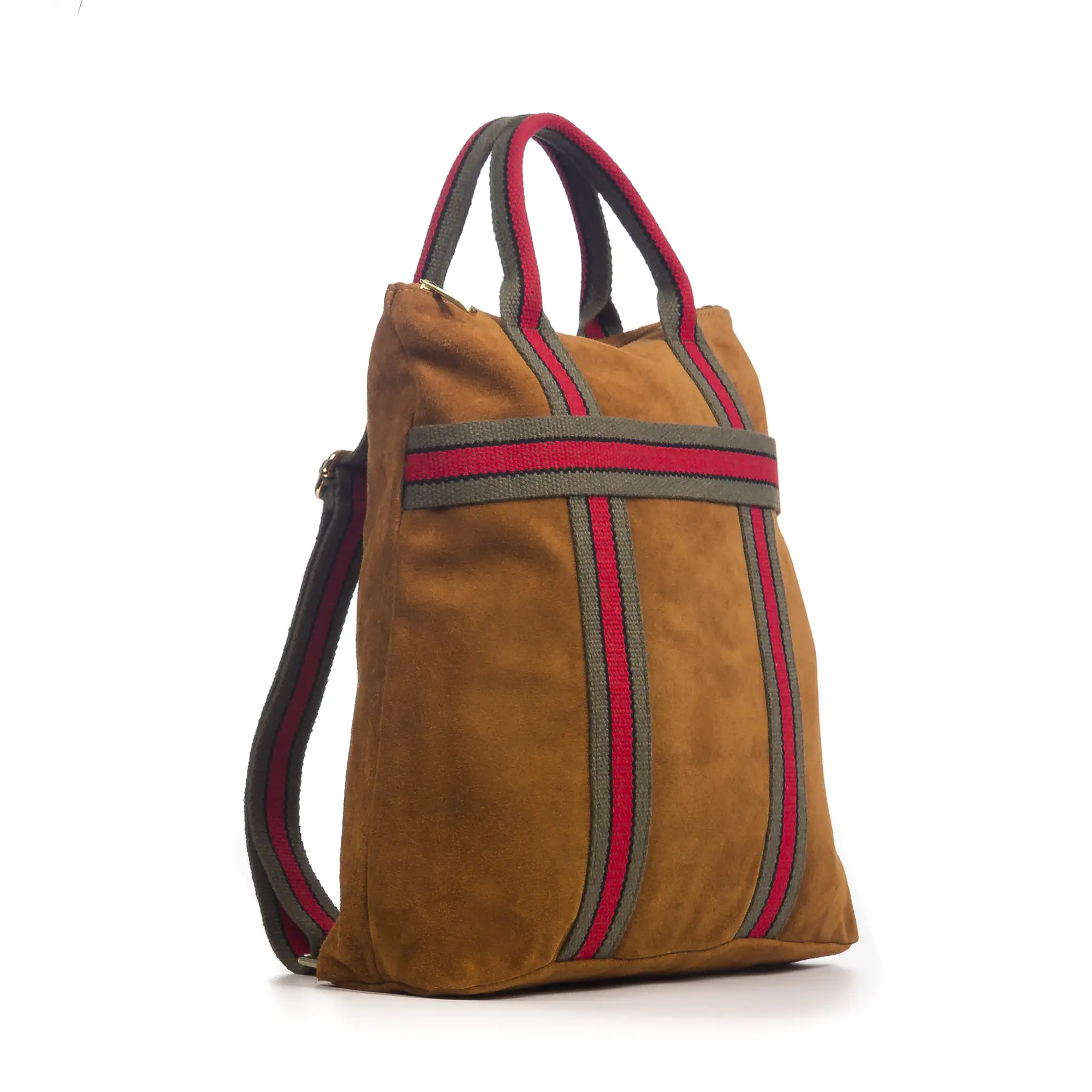 Venusta Bolso mochila Mujer.Piel auténtica Gamuza  Lona Premium Estampado
