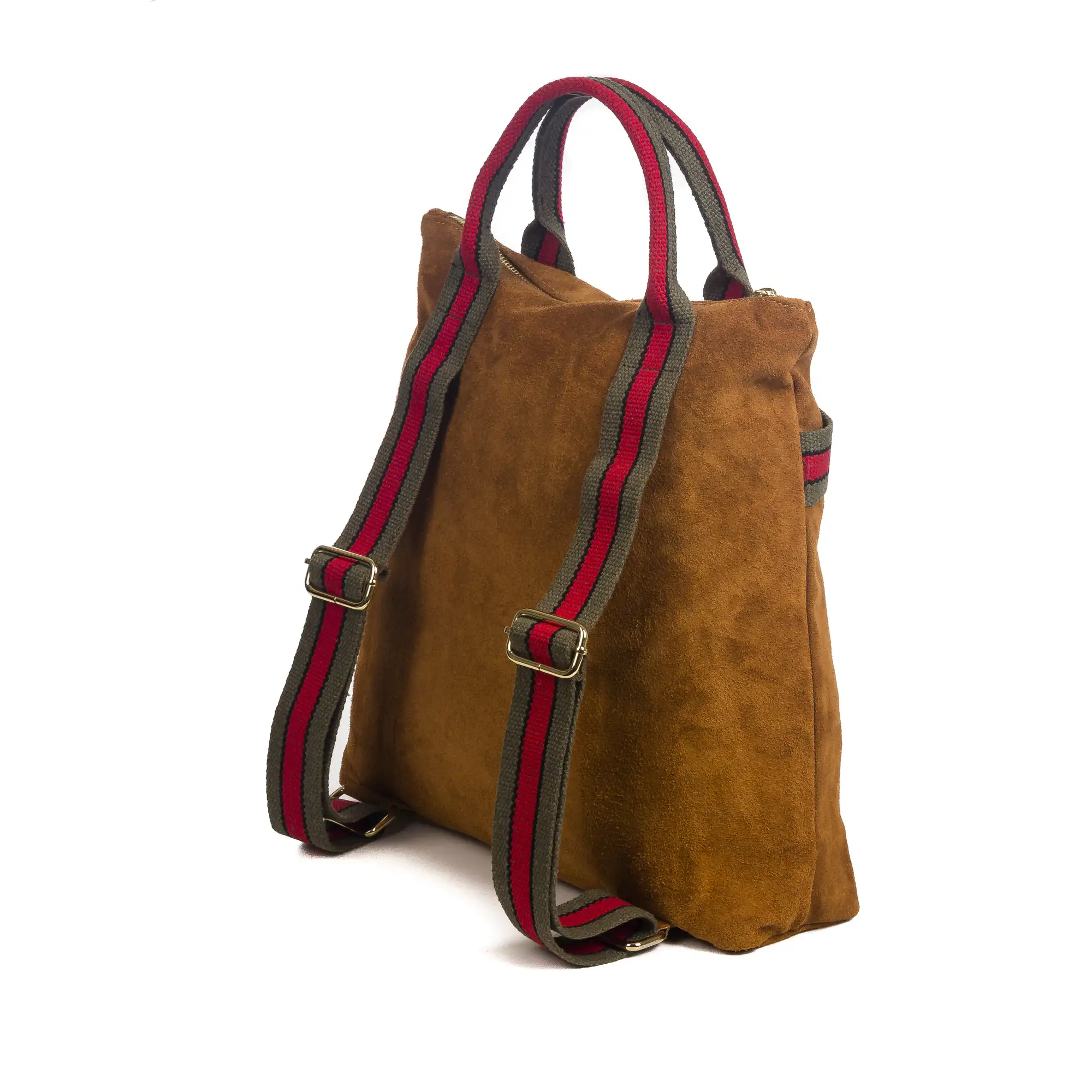 Venusta Bolso mochila Mujer.Piel auténtica Gamuza  Lona Premium Estampado