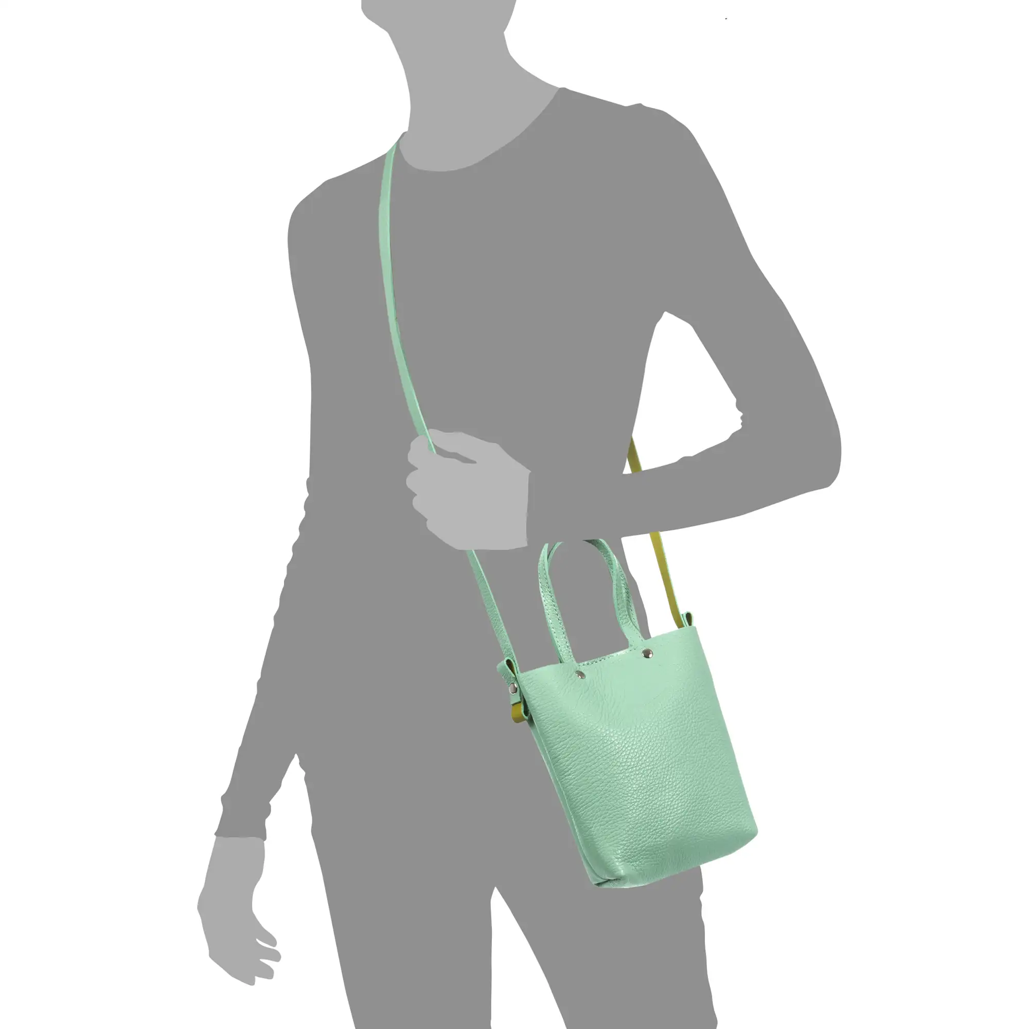 Italia Bolso bandolera Mujer. Piel auténtica Dollaro.