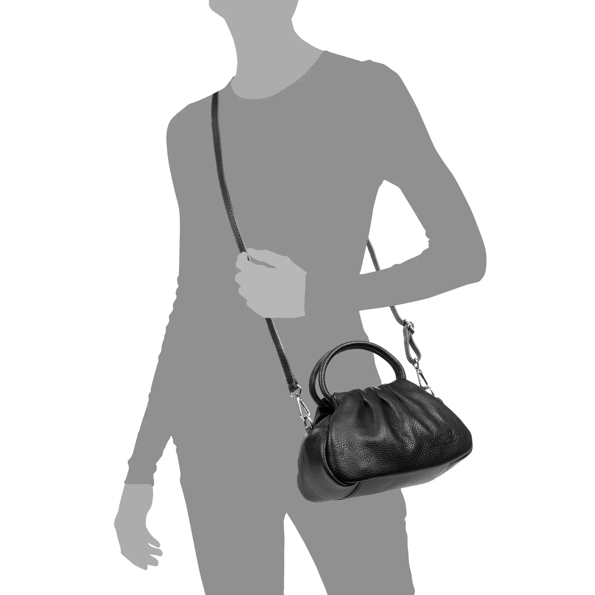  Livigno Bolso de mano Mujer.Piel auténtica Dollaro  